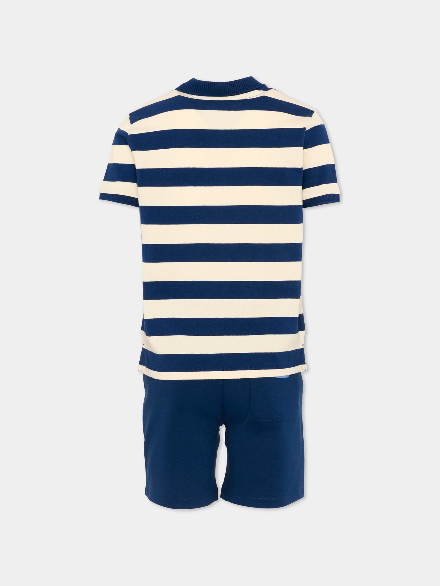 Completo sportivo blu a righe per bambino,Trussardi Junior,TIP26082CJ BLUE ESTATE
