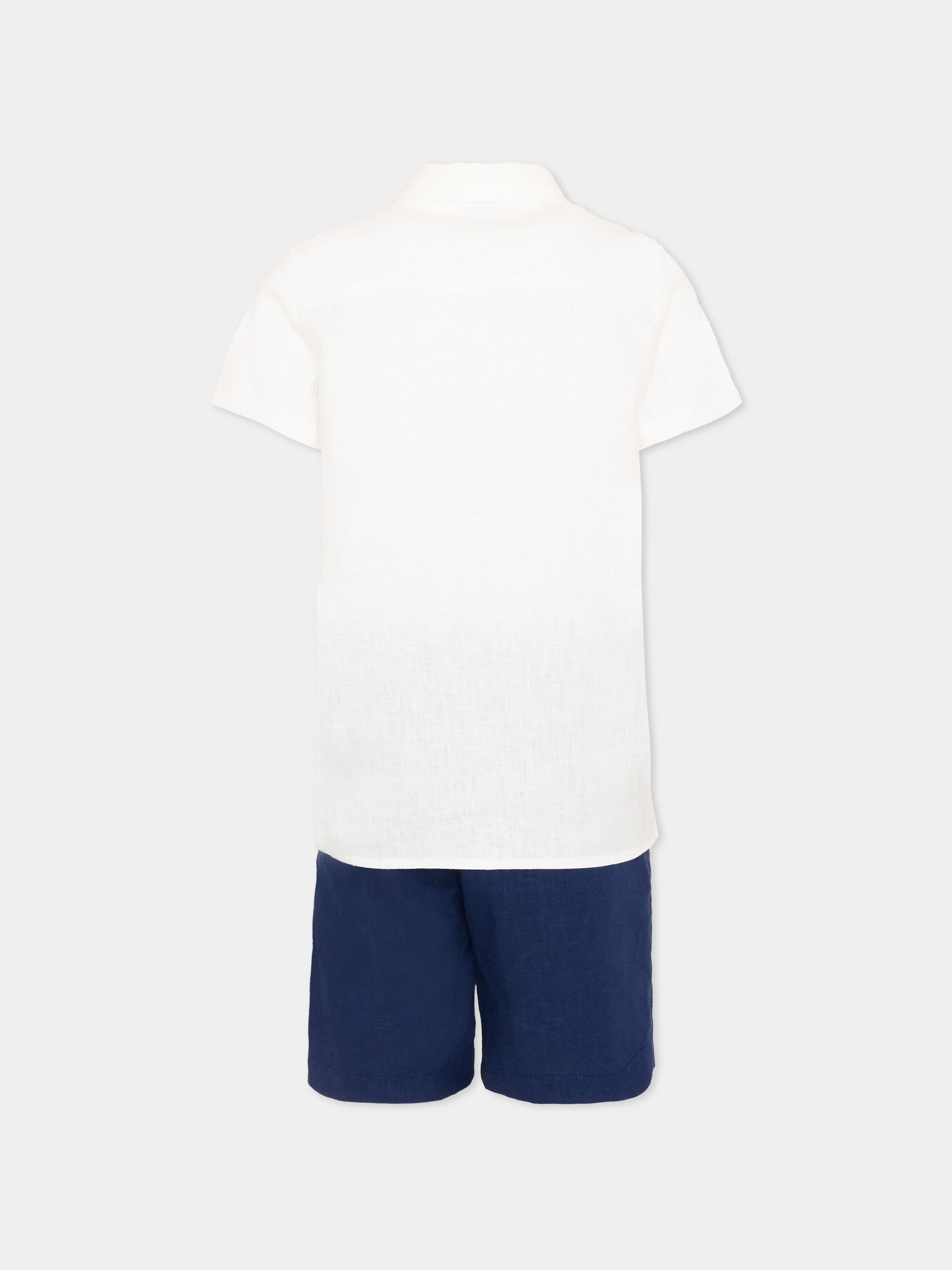 Completo elegante bianco per bambino,Trussardi Junior,TIP26158CL WHITE
