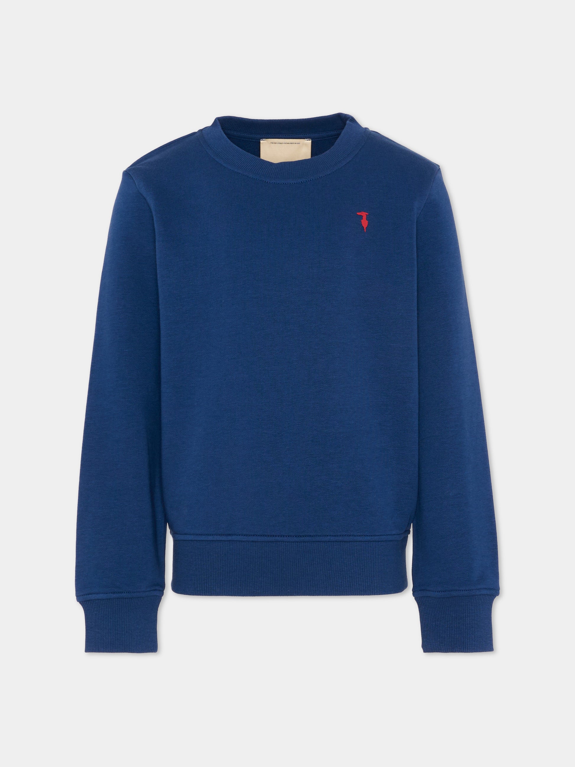 Felpa blu per bambino con logo,Trussardi Junior,TBP26001FE BLUE ESTATE