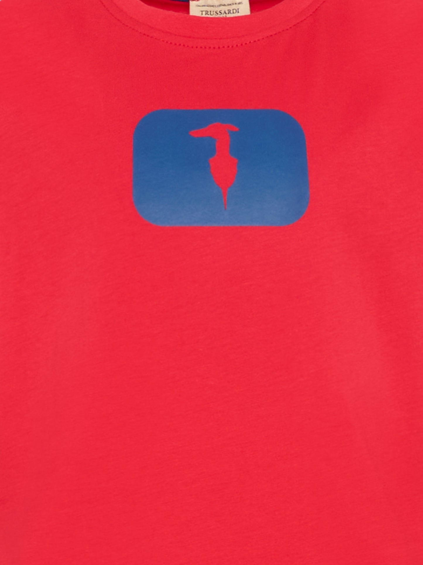 T-Shirt rossa per bambino con levriero,Trussardi Junior,TIP26093TS RED LYCHEE