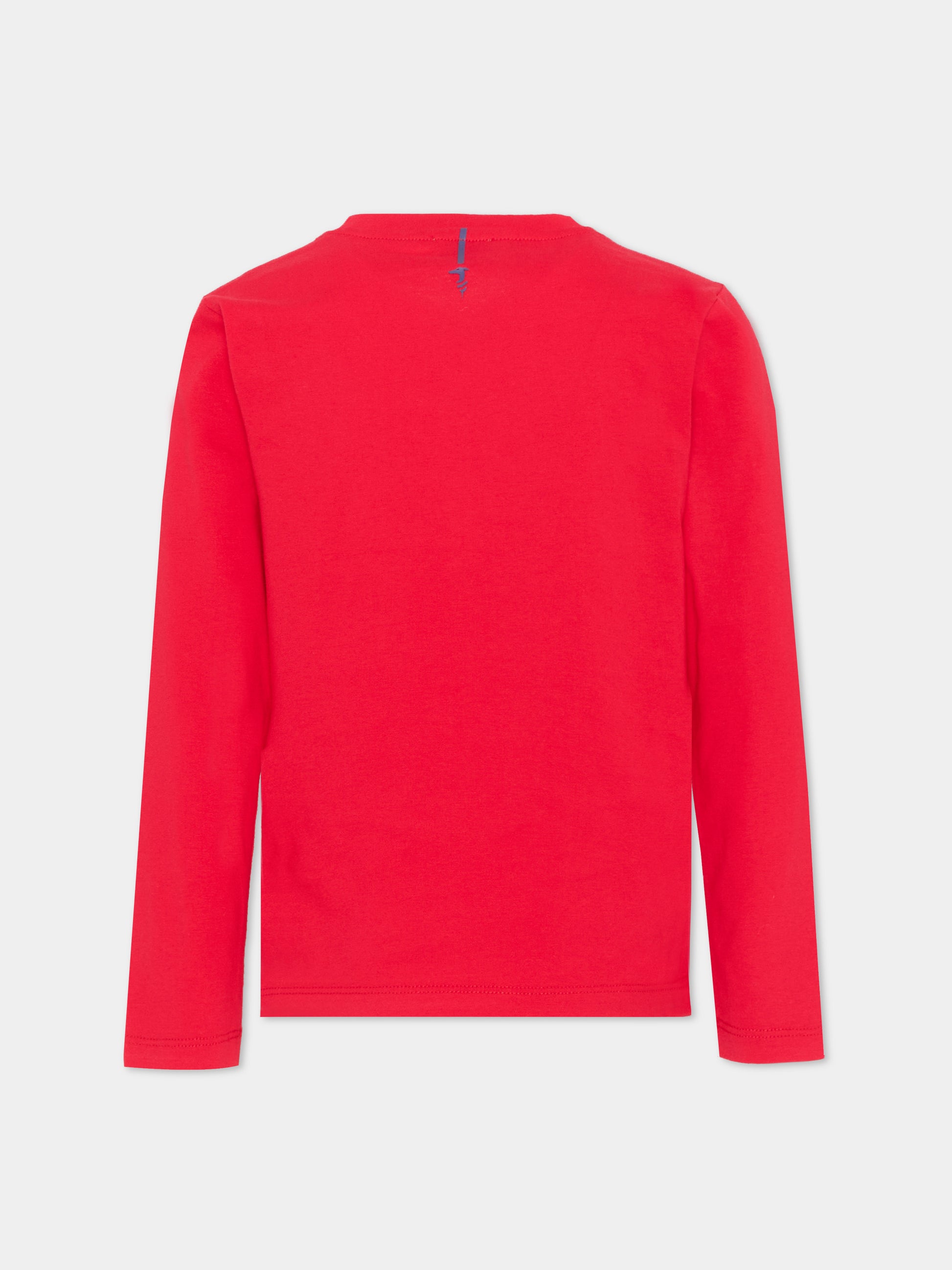 T-shirt rossa per bambino con logo,Trussardi Junior,TIP26106TS RED LYCHEE