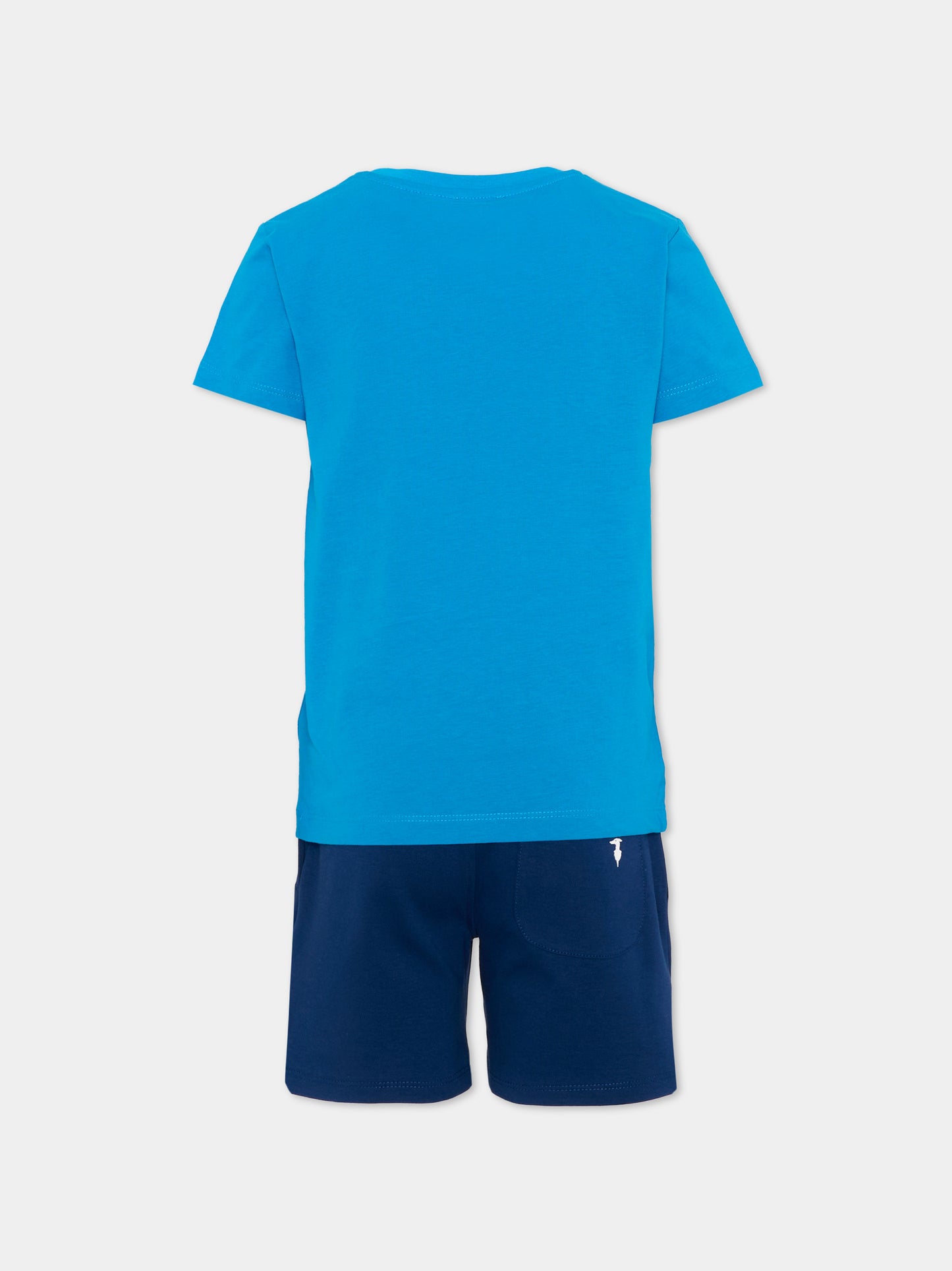 Completo sportivo blu per bambino con logo,Trussardi Junior,TIP26008CJ BLUE BRILLANT