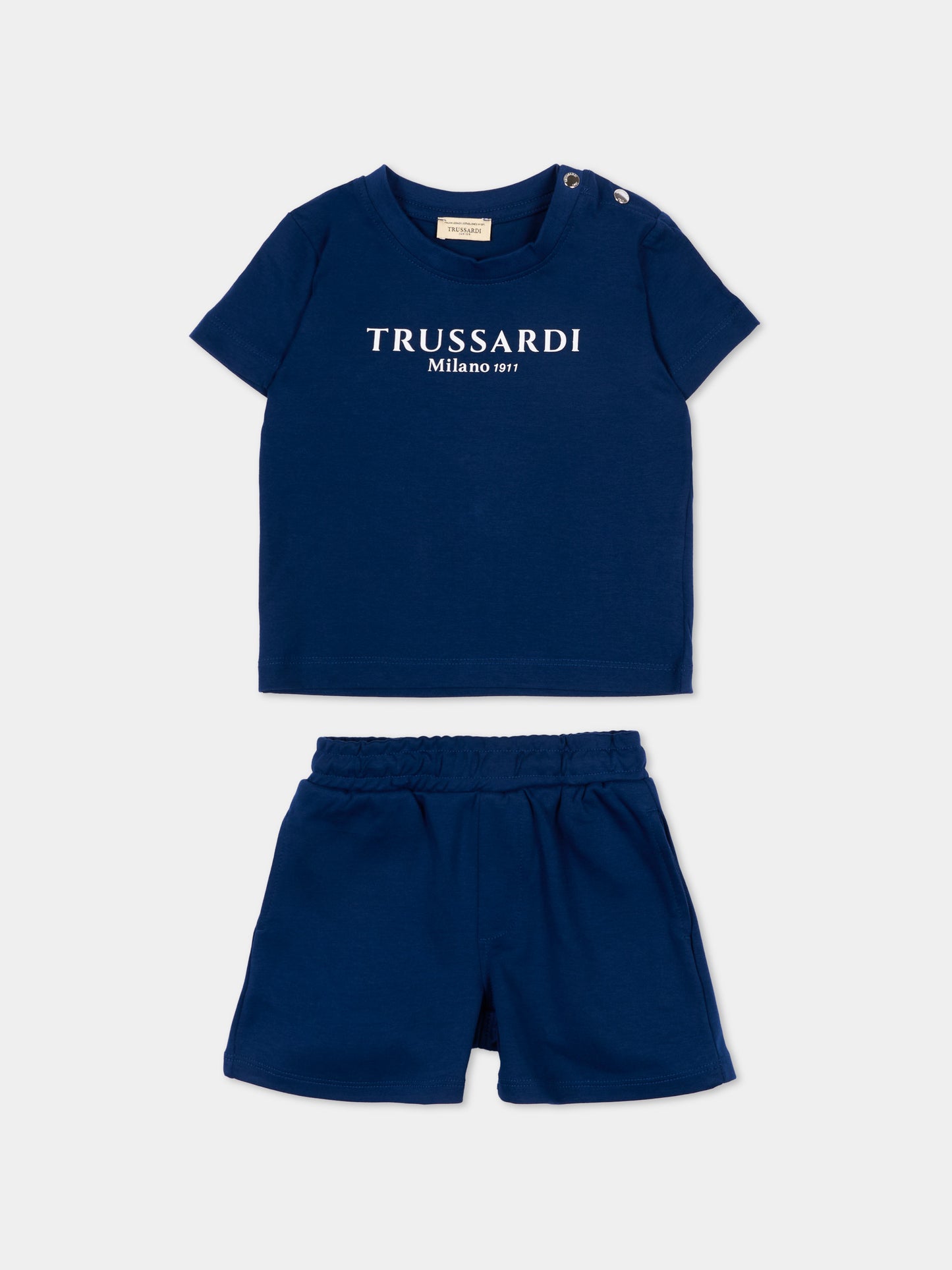 Completo sportivo blu per neonato con logo,Trussardi Junior,TIP26008CJ BLUE ESTATE