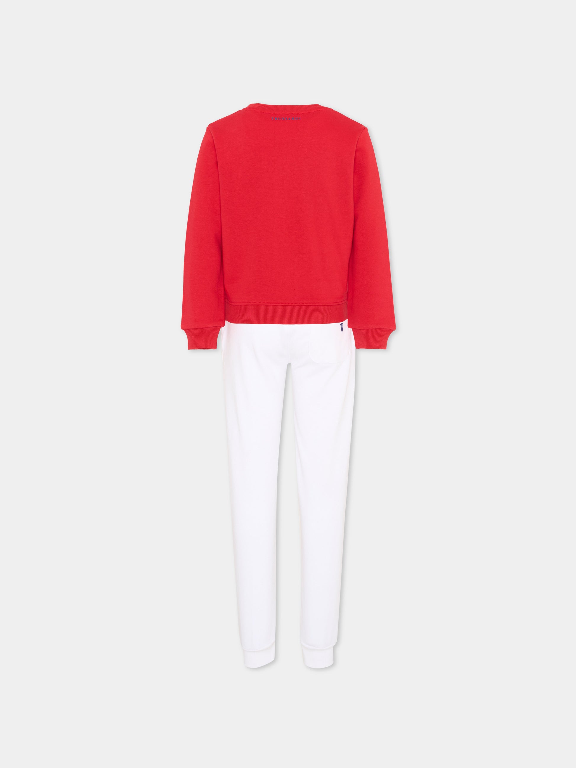 Completo sportivo rosso per bambino con levriero,Trussardi Junior,TIP26001CF RED LYCHEE