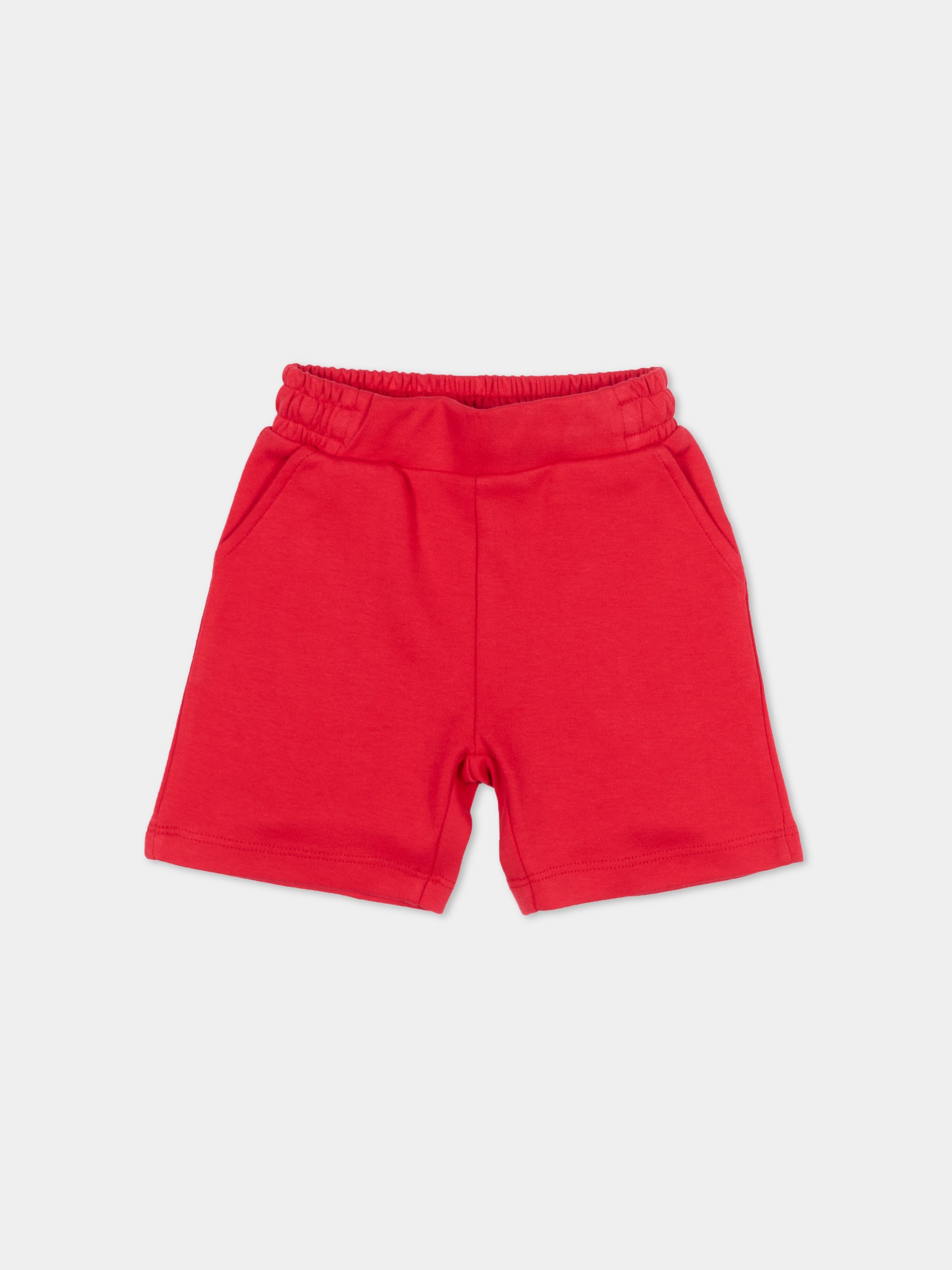 Shorts rossi per neonato con patch logo,Trussardi Junior,TIP26097BE RED LYCHEE