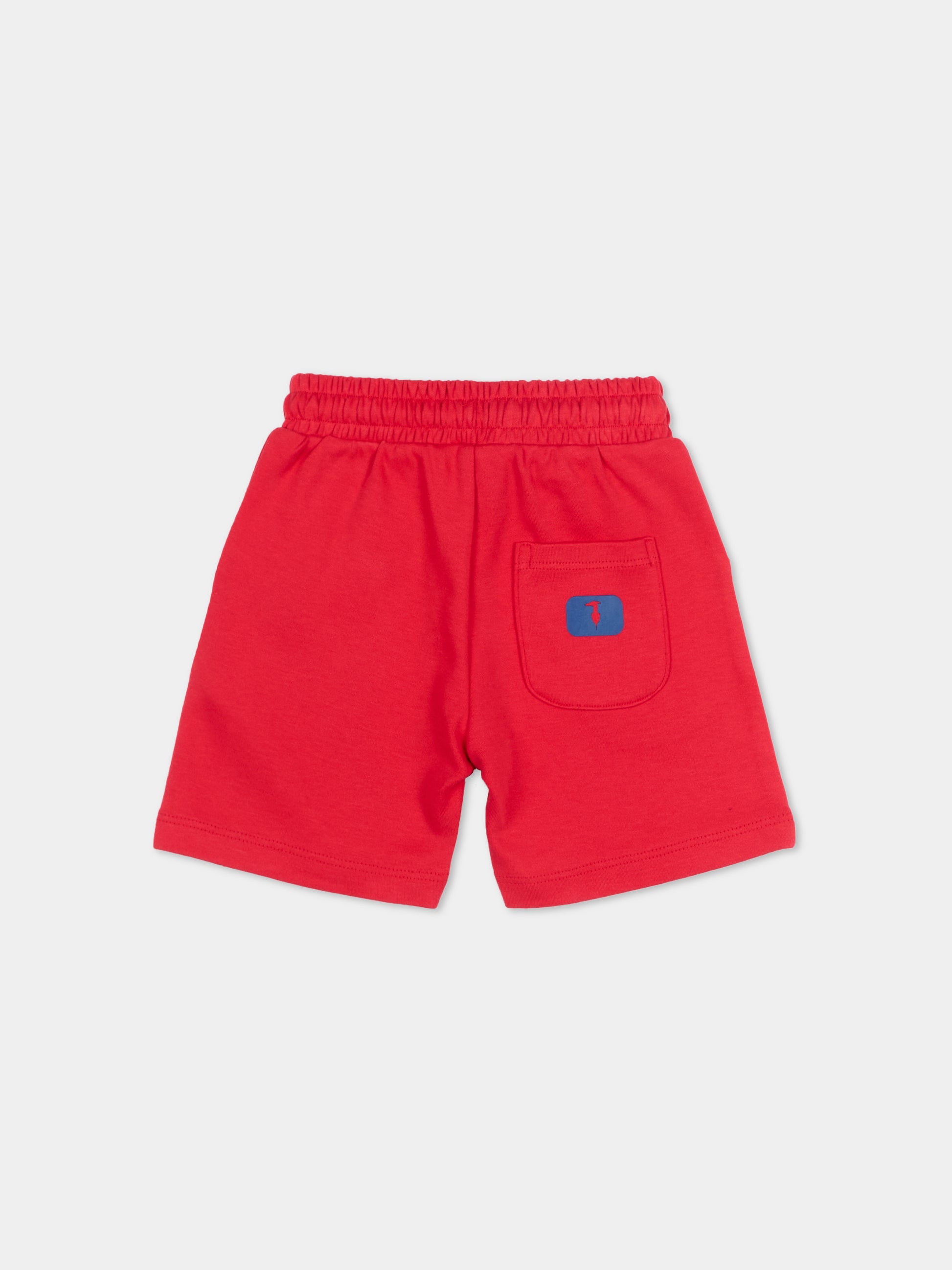 Shorts rossi per neonato con patch logo,Trussardi Junior,TIP26097BE RED LYCHEE