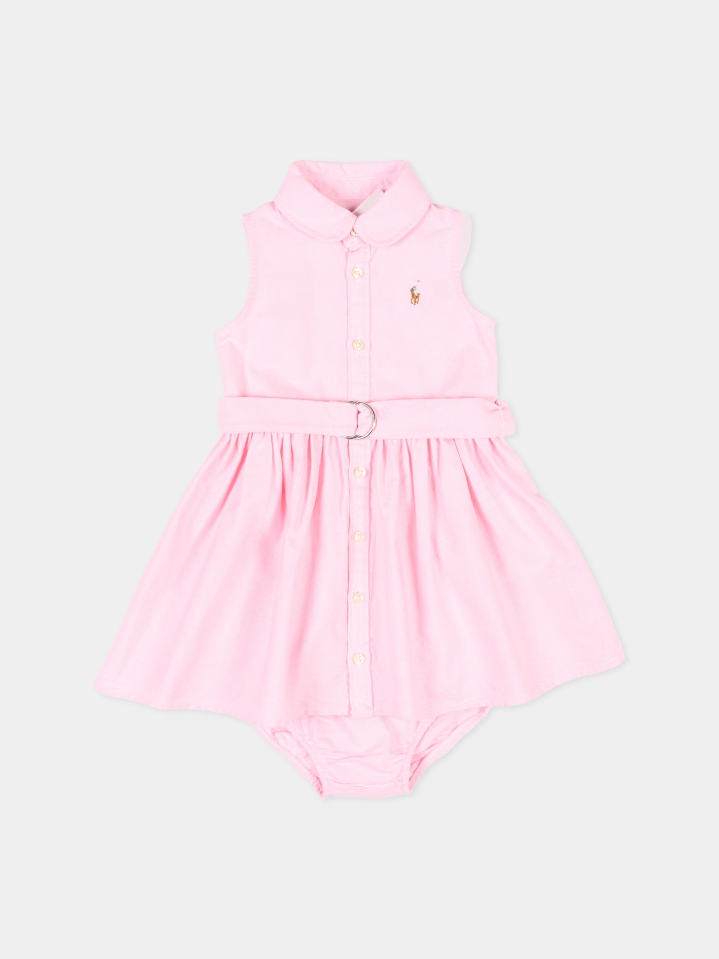 Vestito rosa per neonata con Polo Pony,Ralph Lauren Kids,969058002