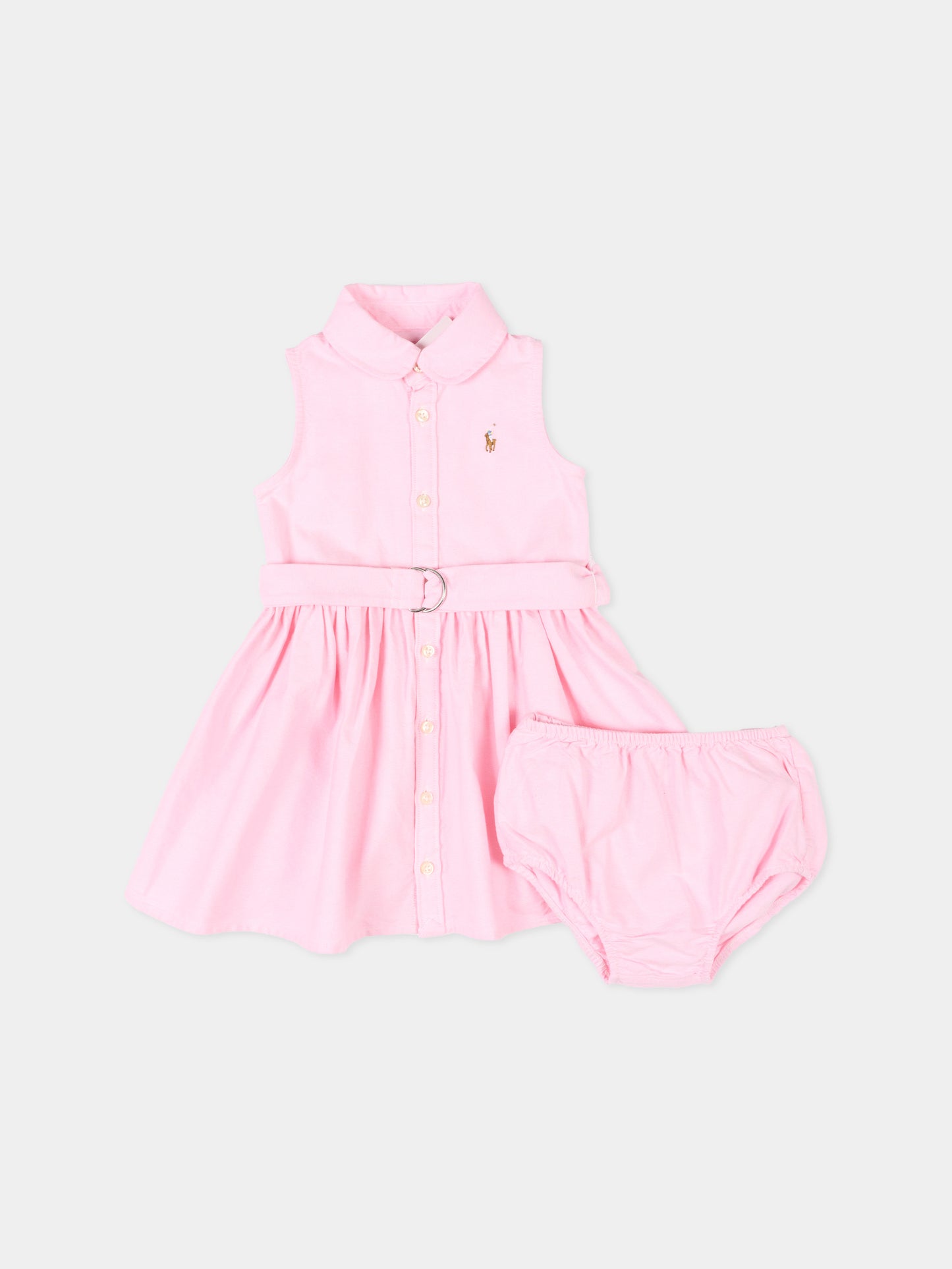 Vestito rosa per neonata con Polo Pony,Ralph Lauren Kids,969058002