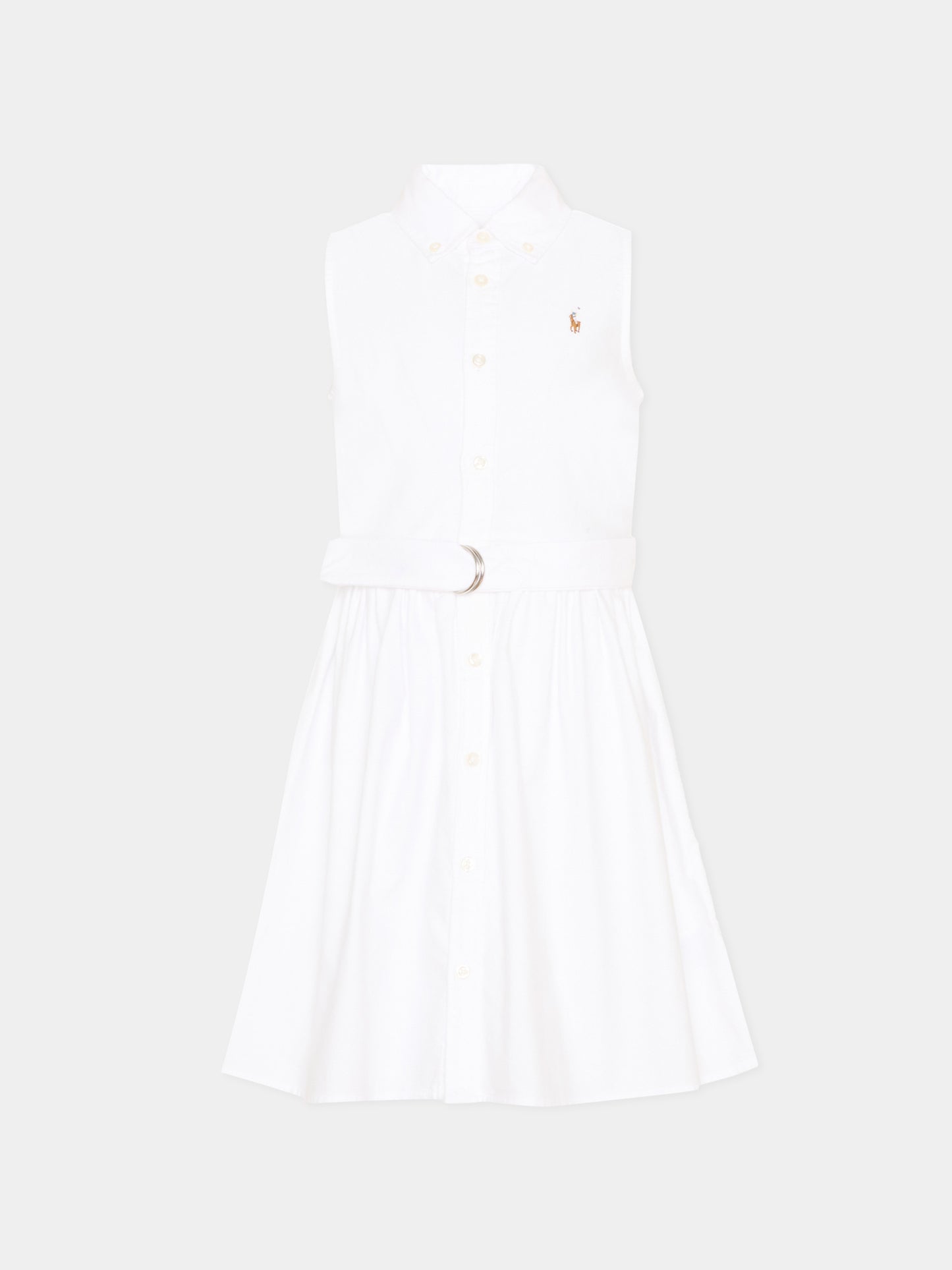 Vestito bianco per bambina con Polo Pony,Ralph Lauren Kids,934188001