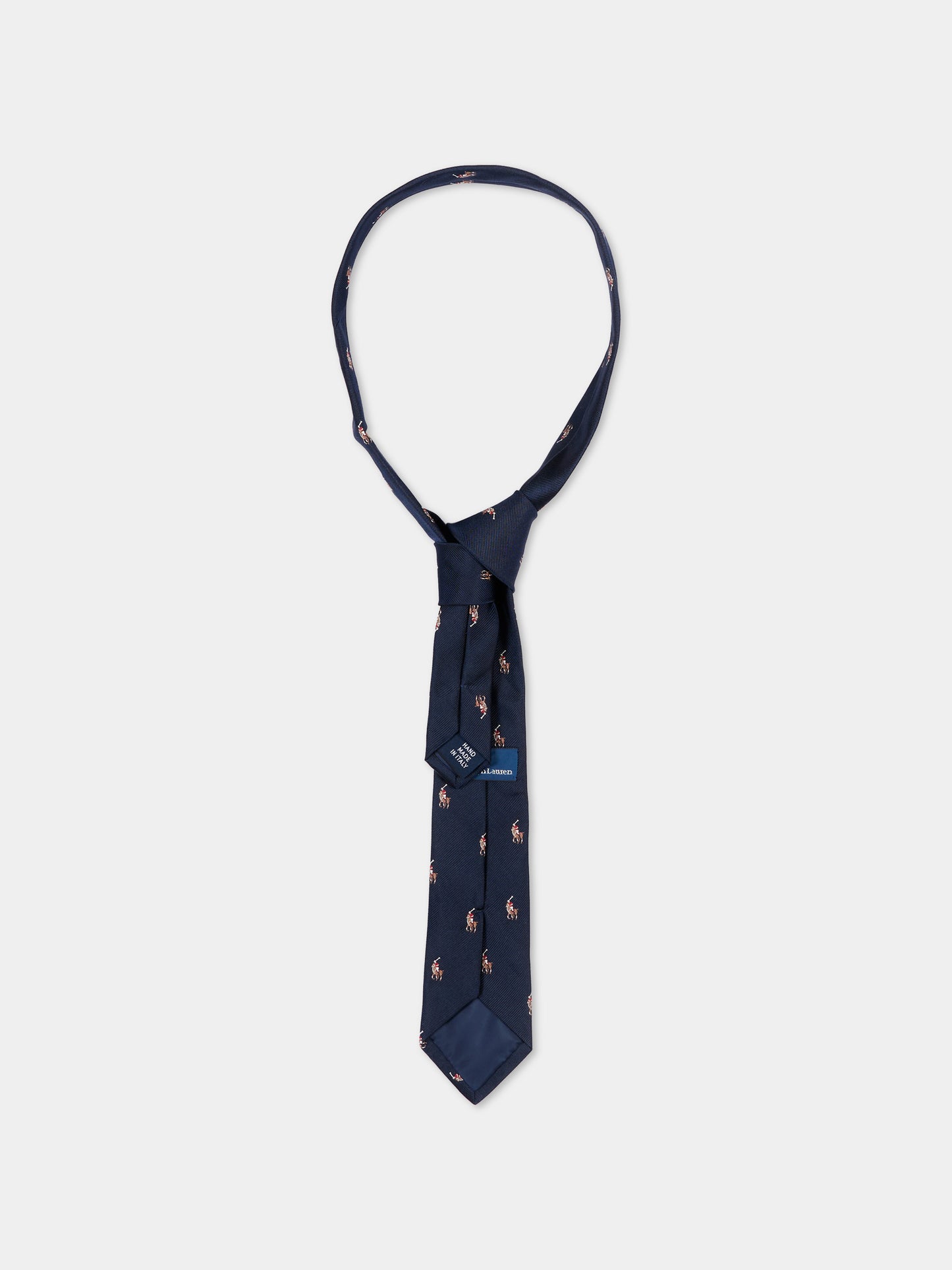 Cravatta blu per bambino con Polo Pony,Ralph Lauren Kids,654427004