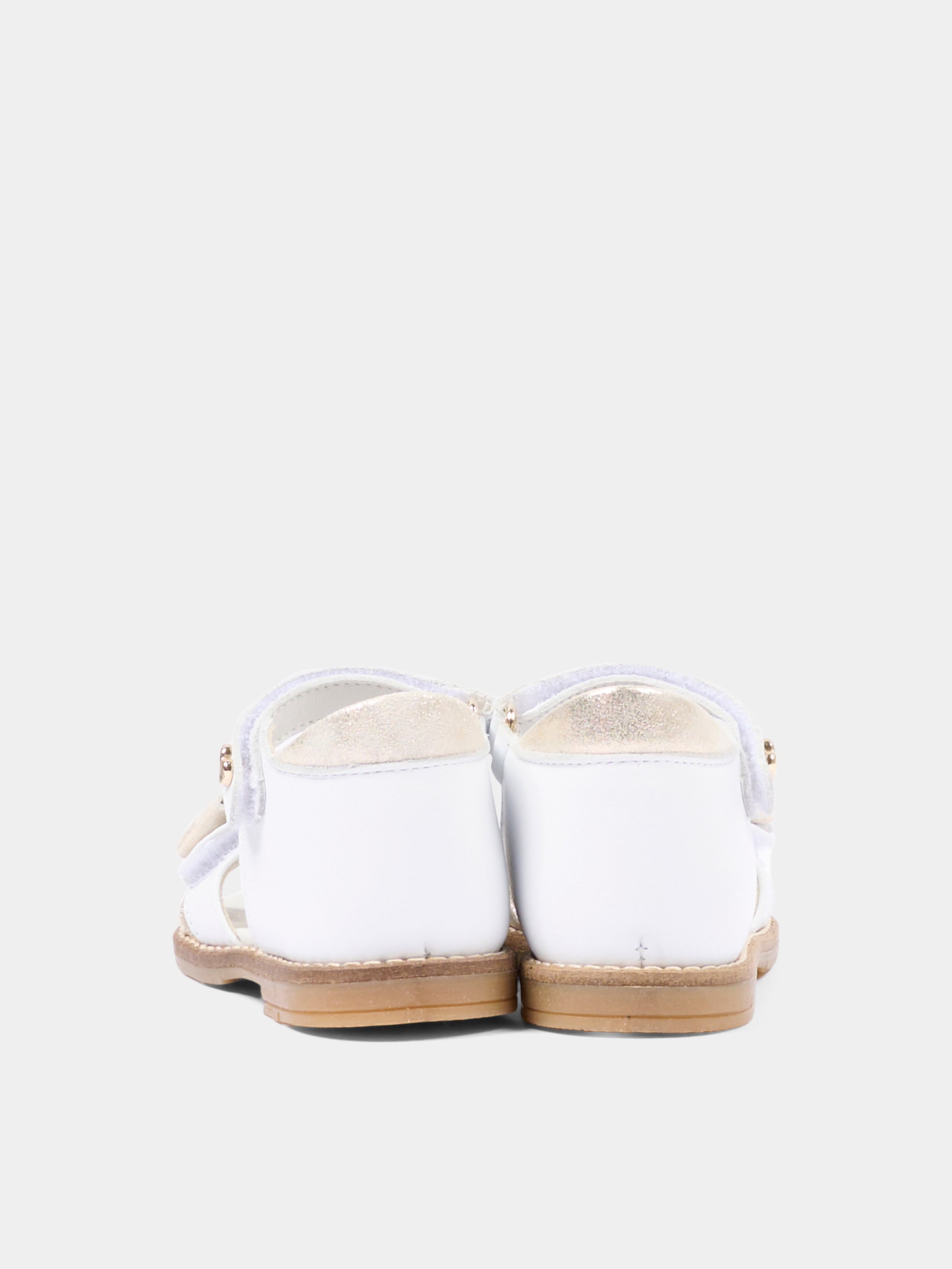 Sandali bianchi per bambina con fiocco,Walkey,Y1A2 44186 0092X048