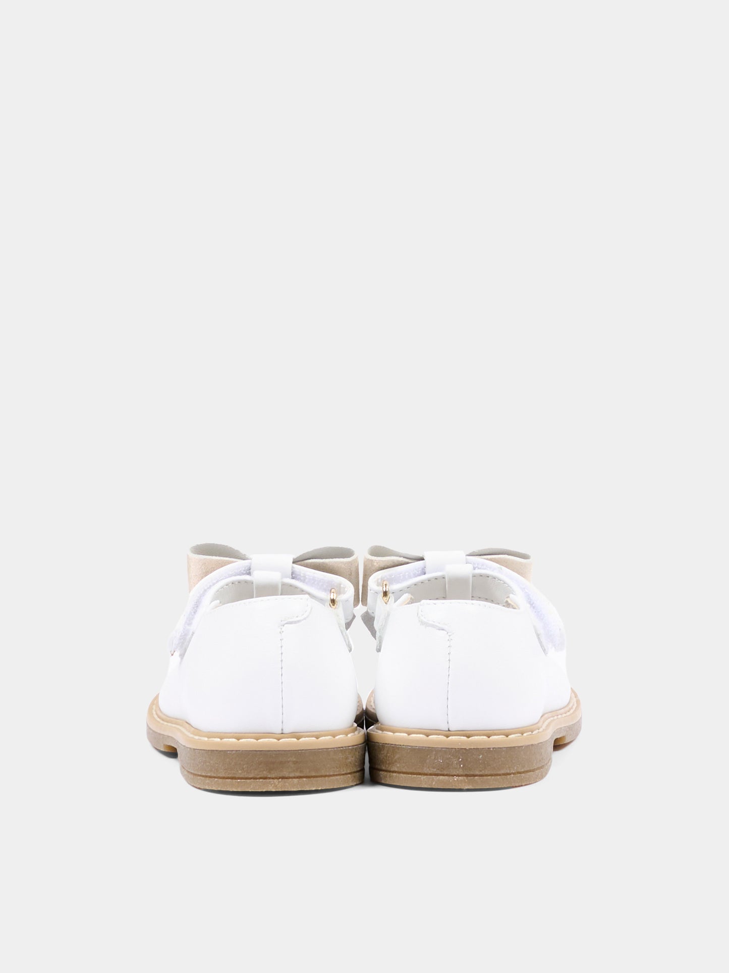 Ballerine bianche per bambina con fiocco,Walkey,Y1A3 44079 0092X048