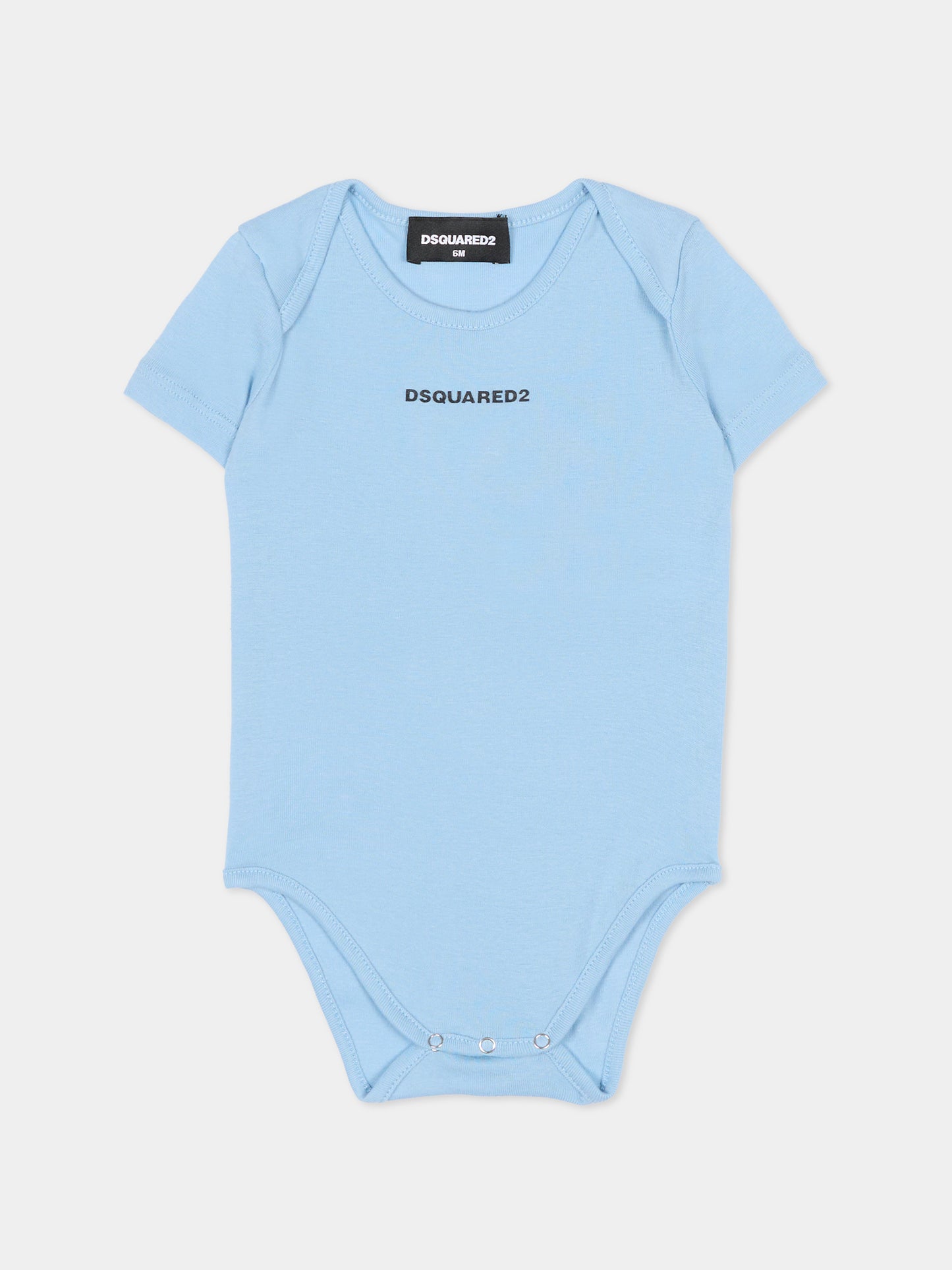 Set body azzurro per neonato con logo,Dsquared2,DQ2876 D0A8U DQ814