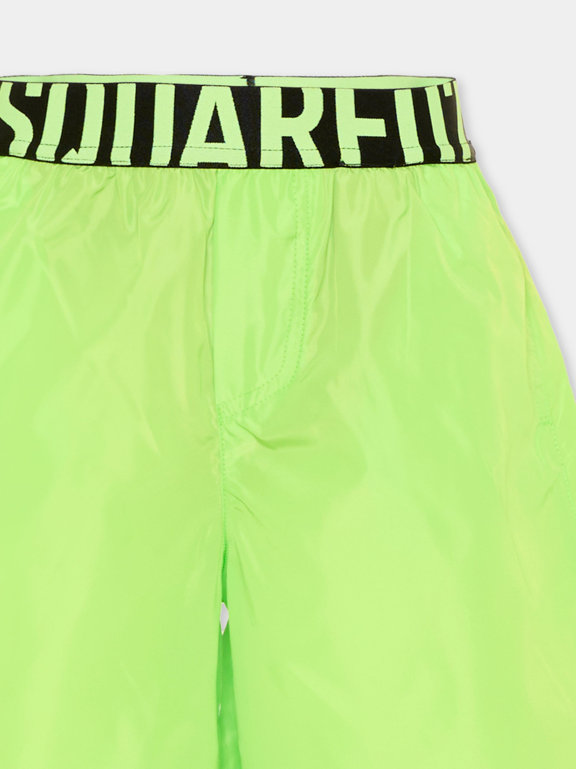 Boxer mare verde per bambino logo in vita,Dsquared2,DQ3294 D0AHA DQ511