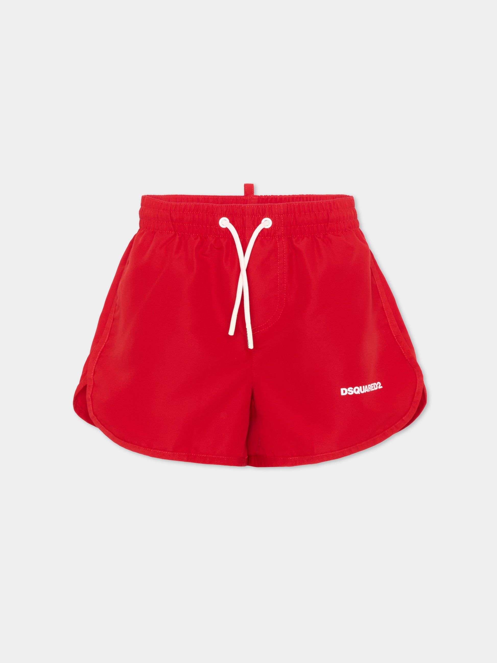 Boxer mare rosso per bambino logo,Dsquared2,DQ3295 D0AH9 DQ401