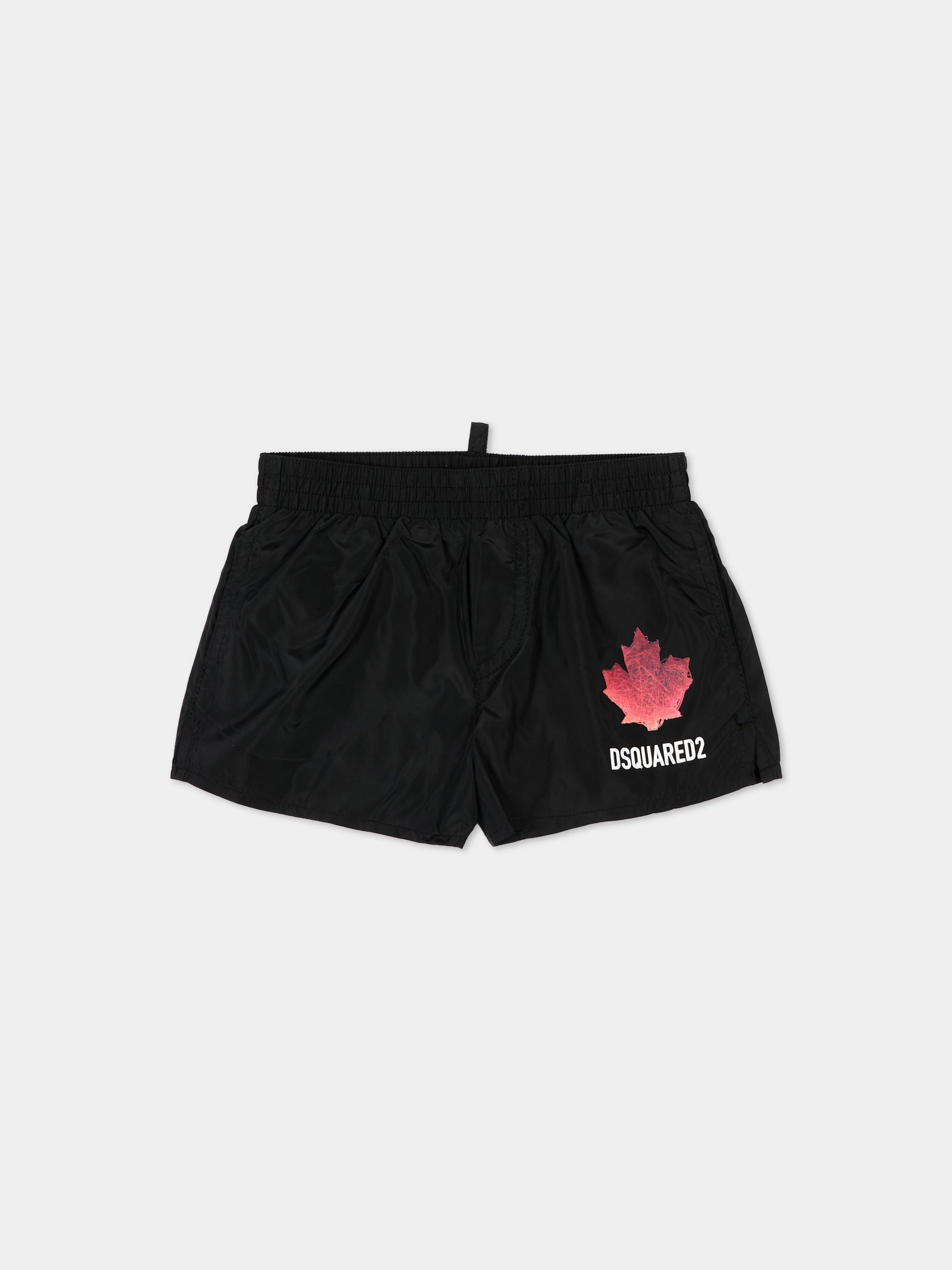 Boxer mare nero per neonato con logo,Dsquared2,DQ3310 D00QK DQ900