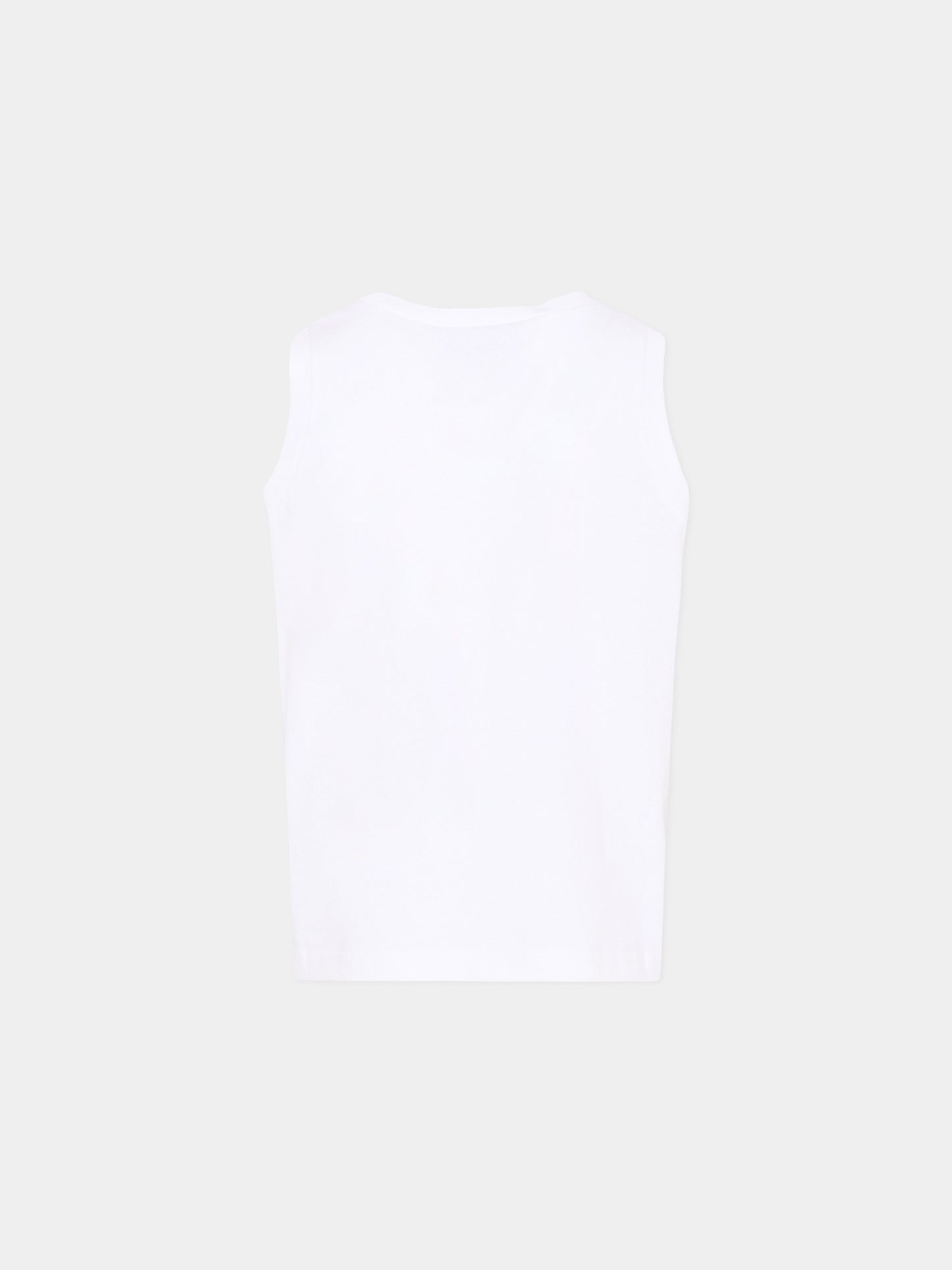 Canotta bianca per bambini con maple leaf,Dsquared2,DQ3313 D00XM DQ100