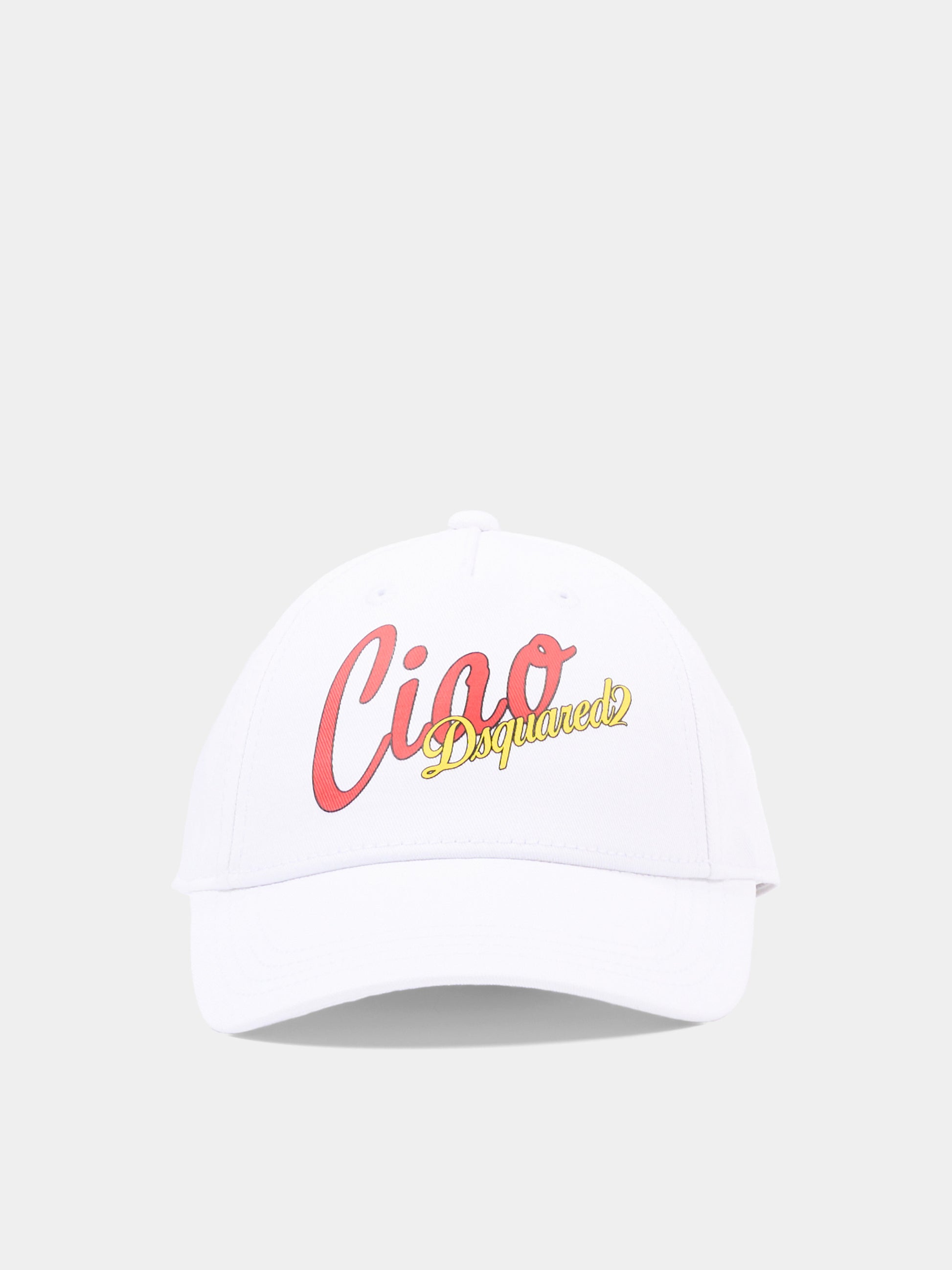 Cappello bianco per bambini con logo,Dsquared2,DQ3379 D00YT DQ100