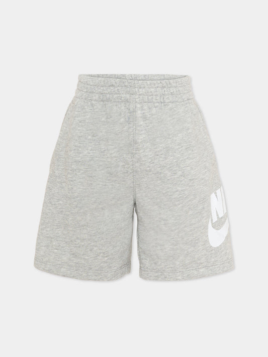 Shorts sportivi grigi per bambini con logo,Nike,86L100 042