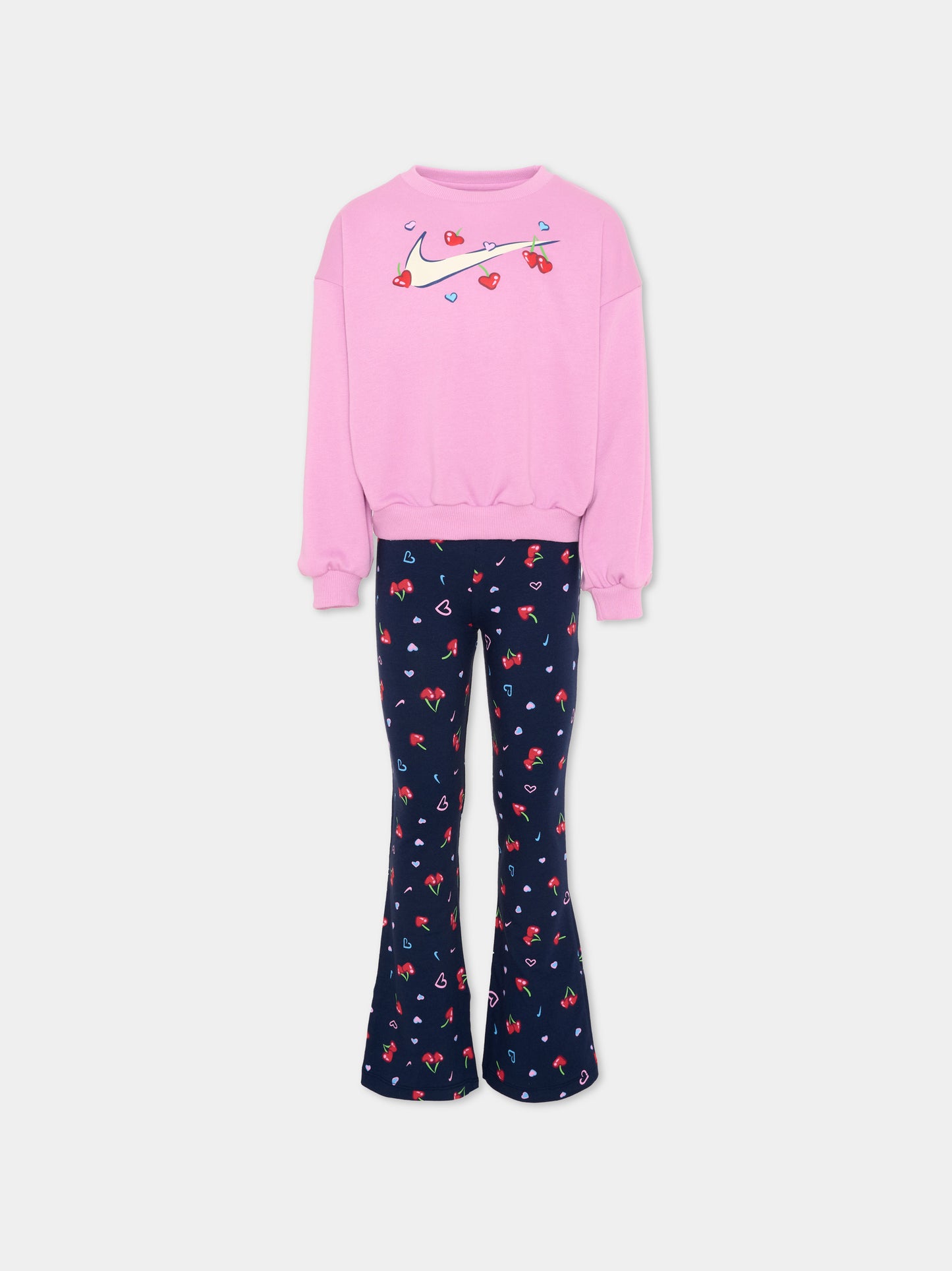 Completo sportivo multicolor per bambina con ciliegie,Nike,36N667 U90