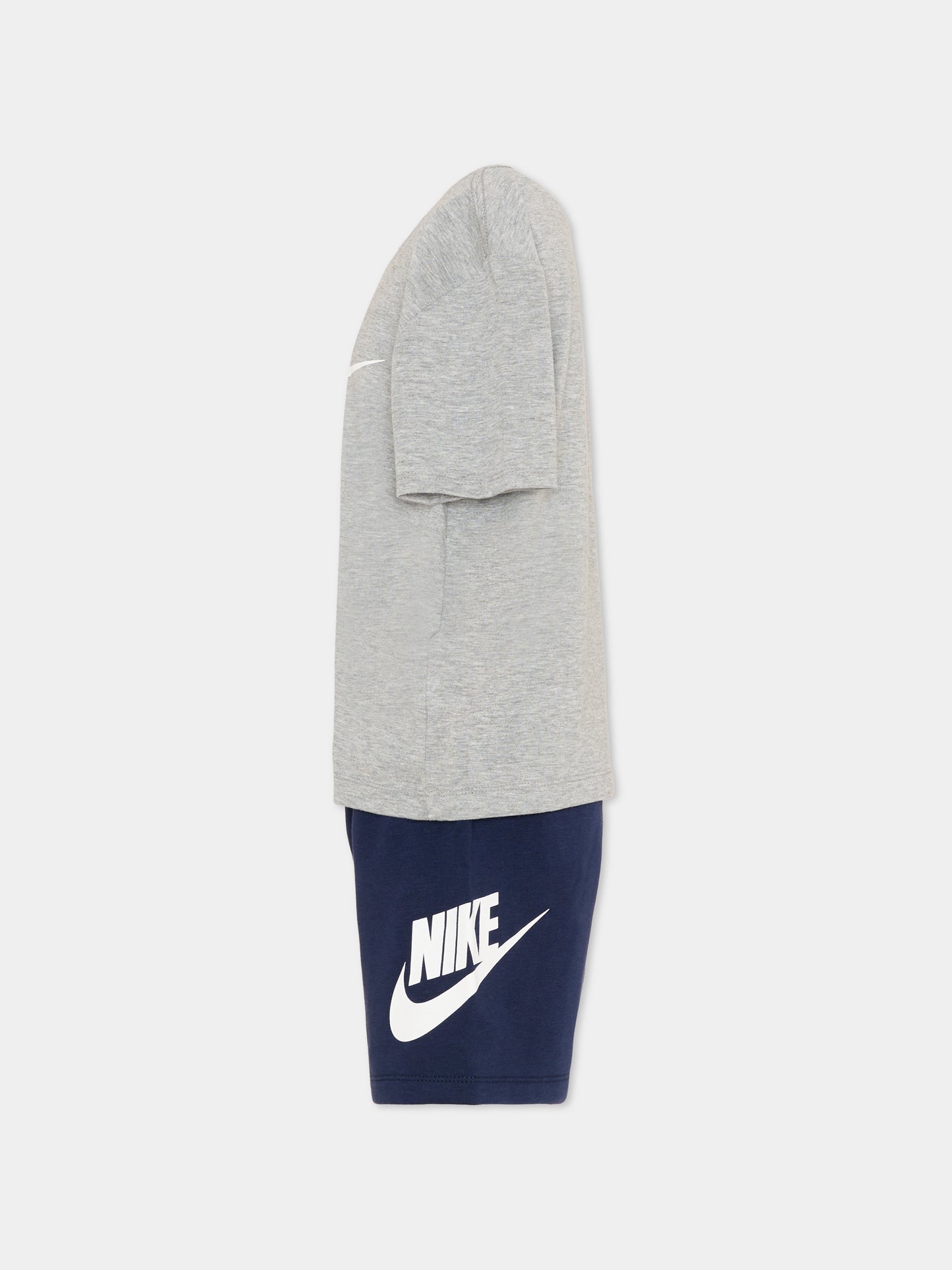 Completo sportivo blu per bambino con logo,Nike,86L596 UJL