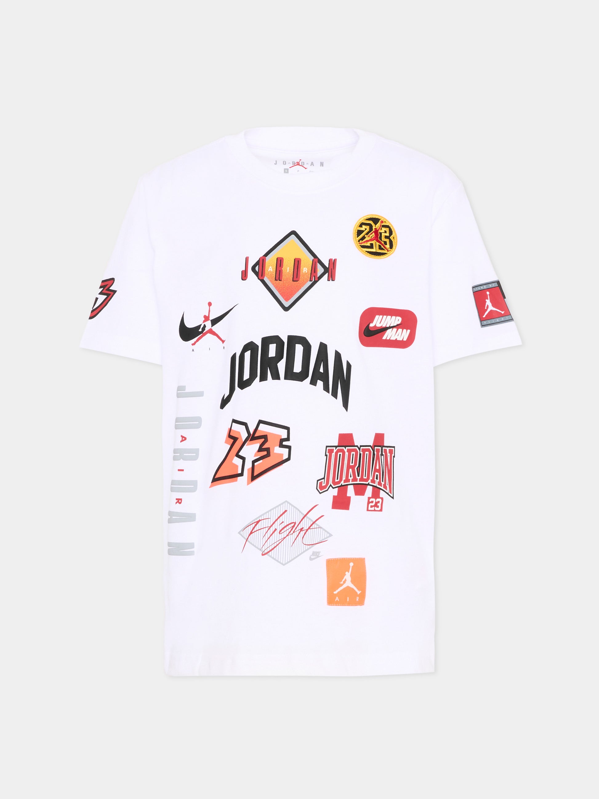 T-Shirt bianca per bambino con loghi,Jordan,95F385 001