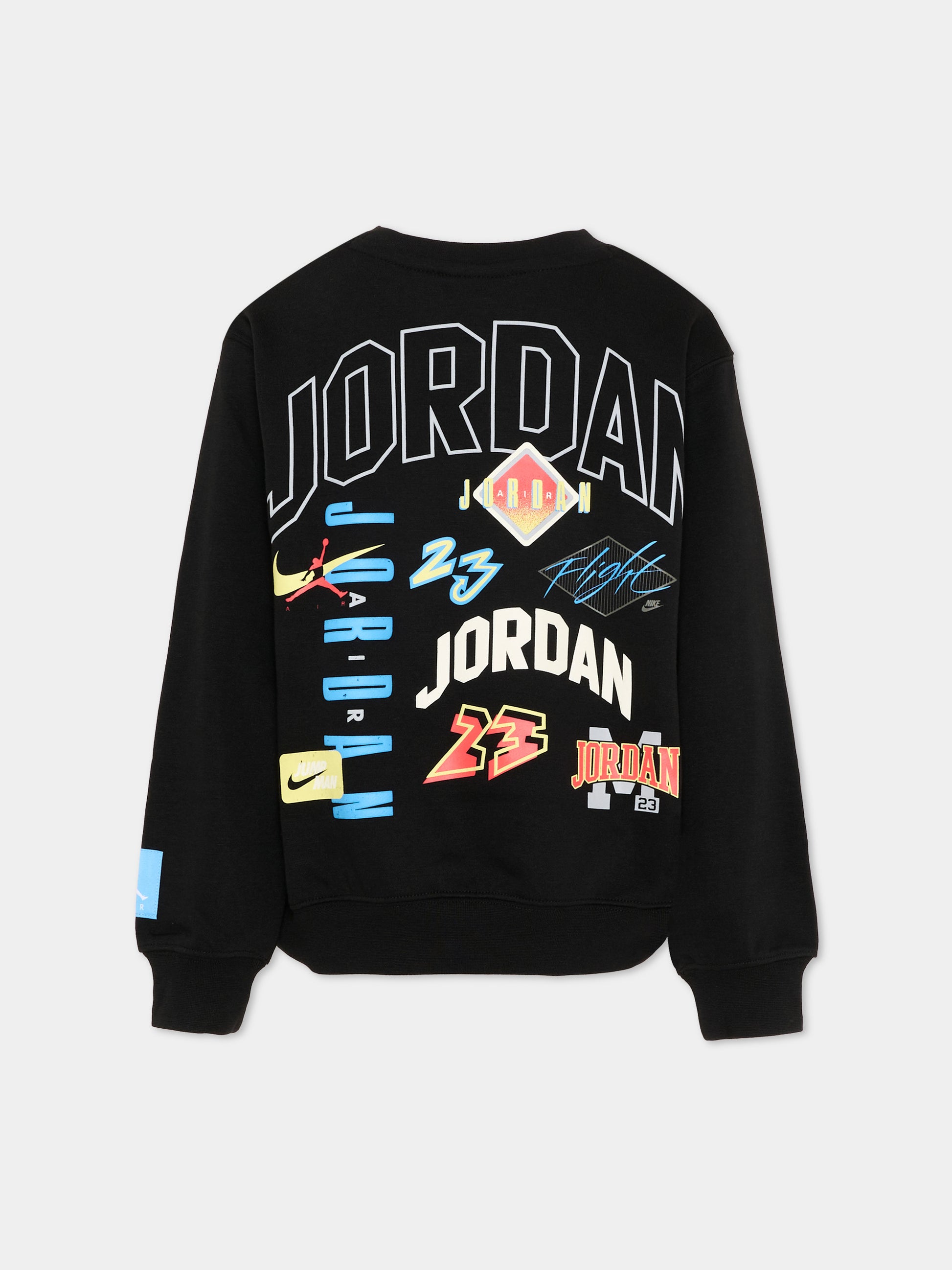 Felpa nera per bambino con logo,Jordan,95F568 023