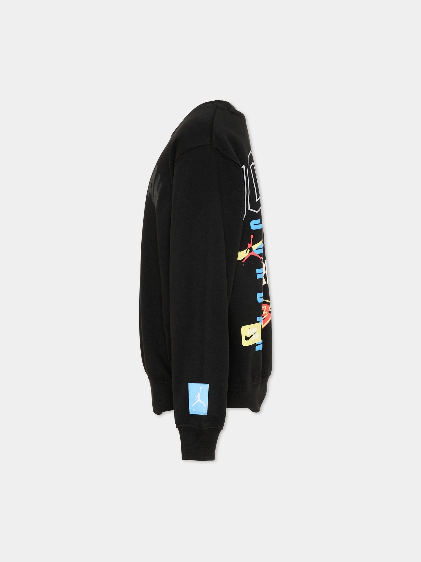 Felpa nera per bambino con logo,Jordan,95F568 023