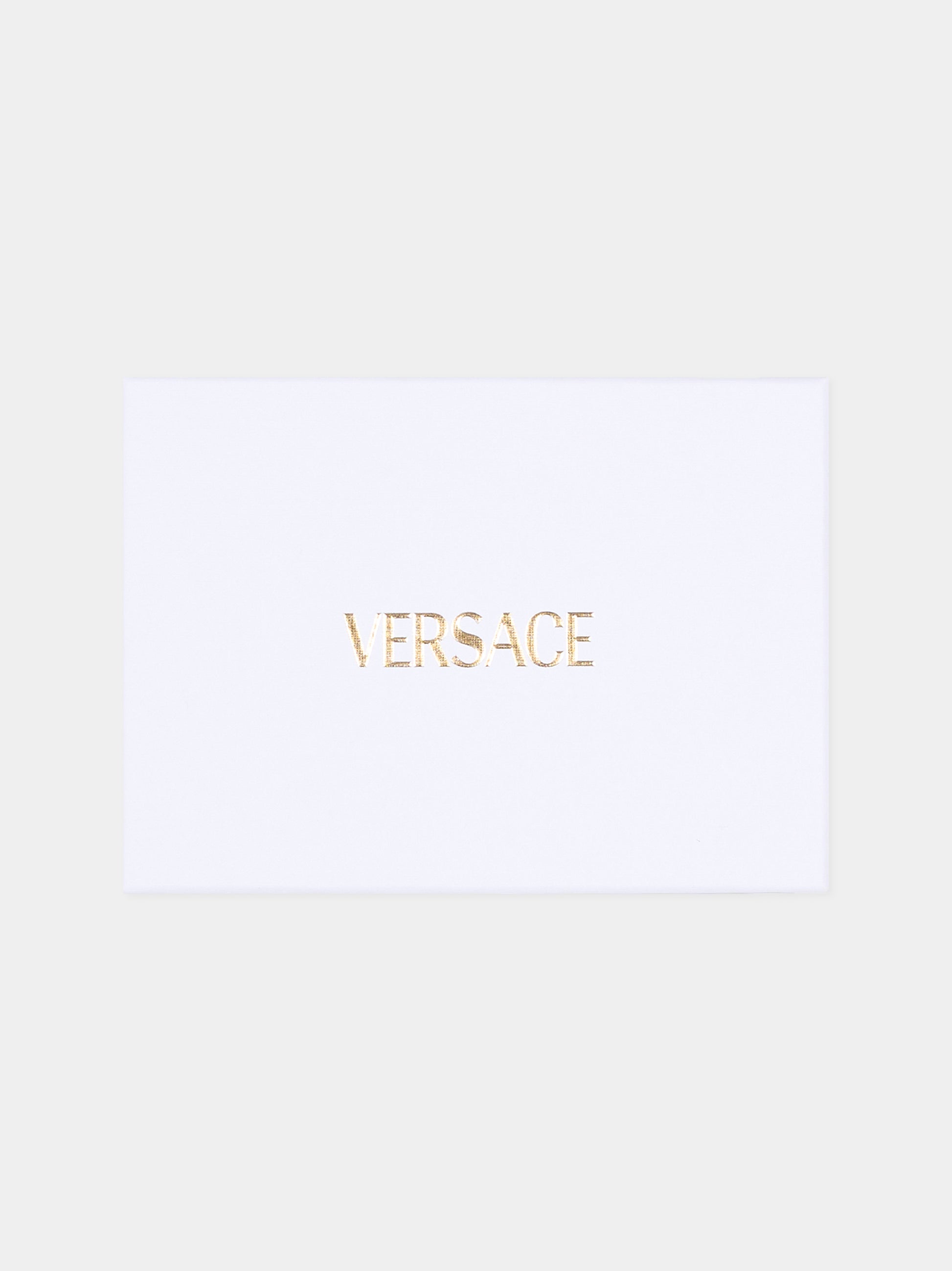 Set calzini beige per neonati con logo,Versace,1022527 1A16593 2KN50