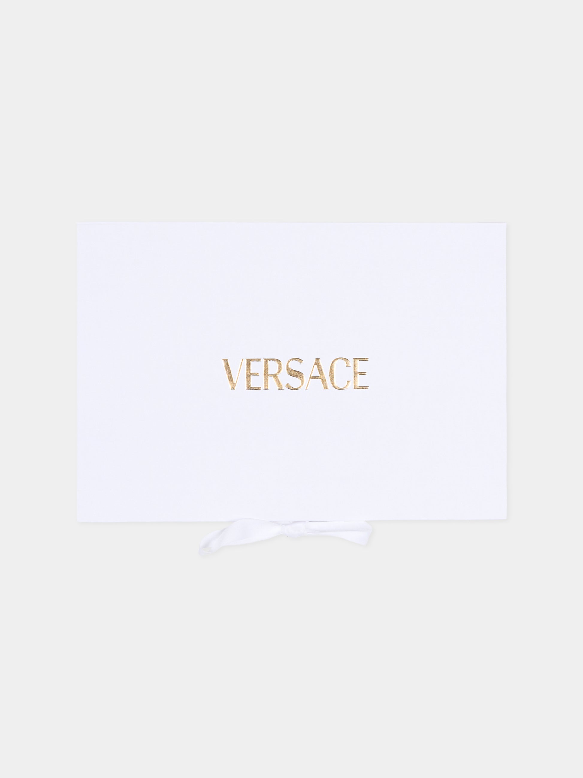 Set tutina avorio per neonati con logo e stampa Barocco,Versace,1022509 1A16592 2W2D0