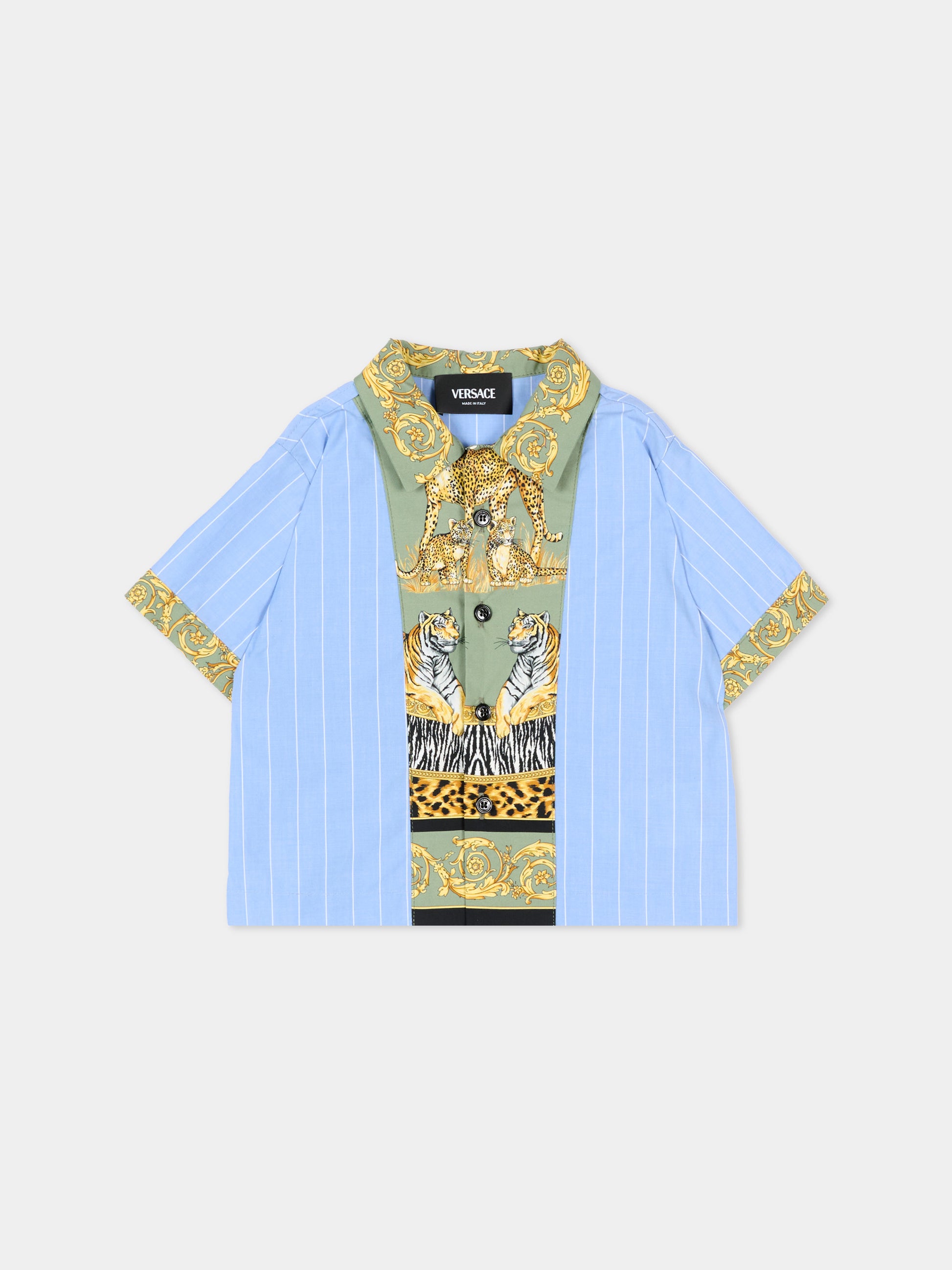 Camicia multicolor per neonato con stampa,Versace,1023171 1A16919 6V870