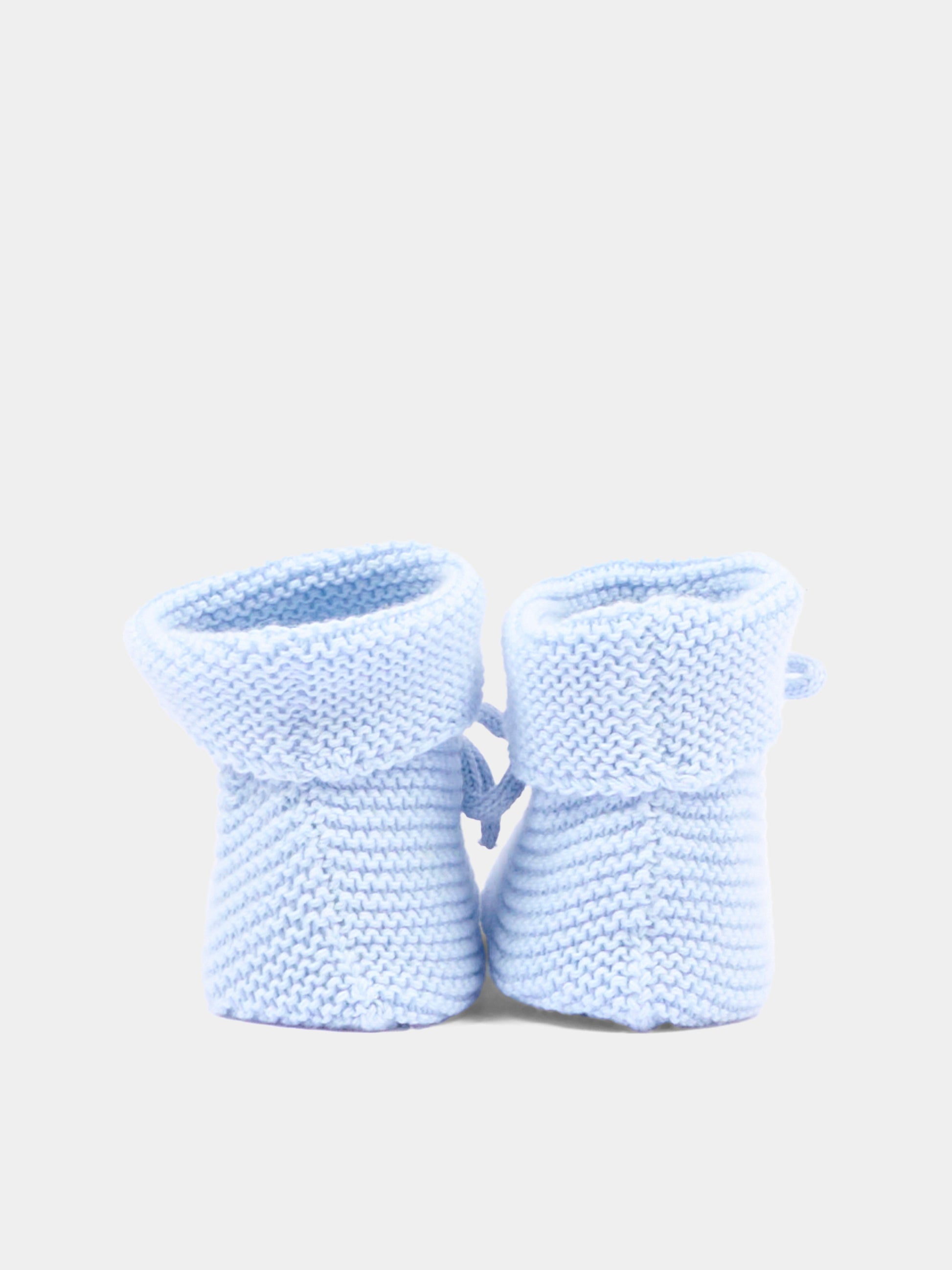 Babbucce celeste per neonato in tricot,Paz Rodríguez,018 22507 801 H82