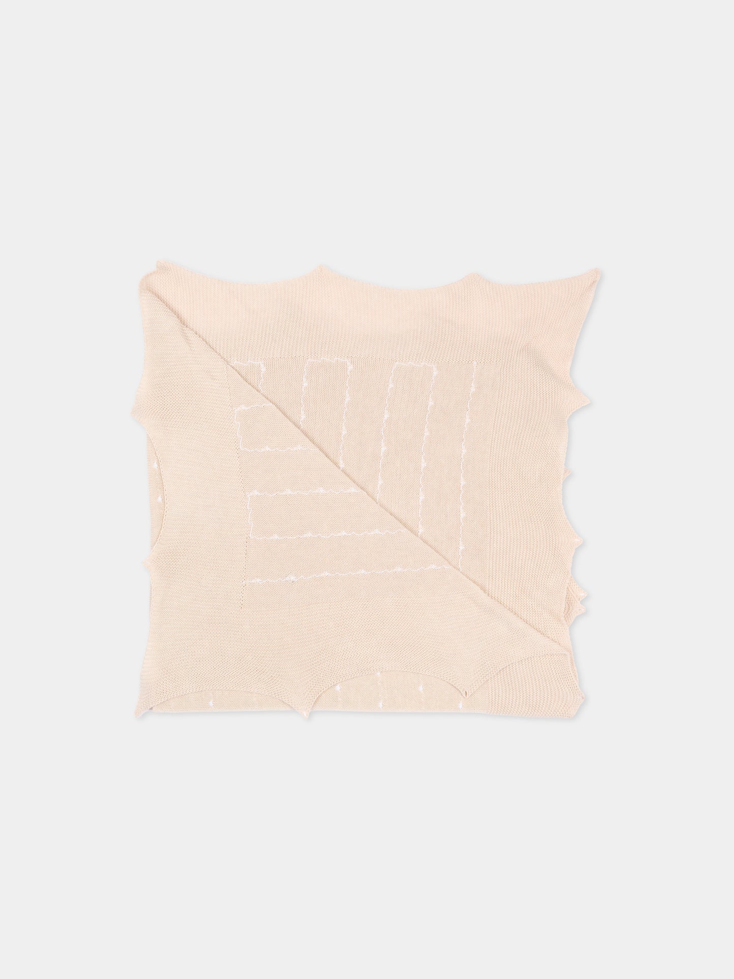 Coperta beige in tricot per neonati,Paz Rodríguez,029 123496 7901 H82