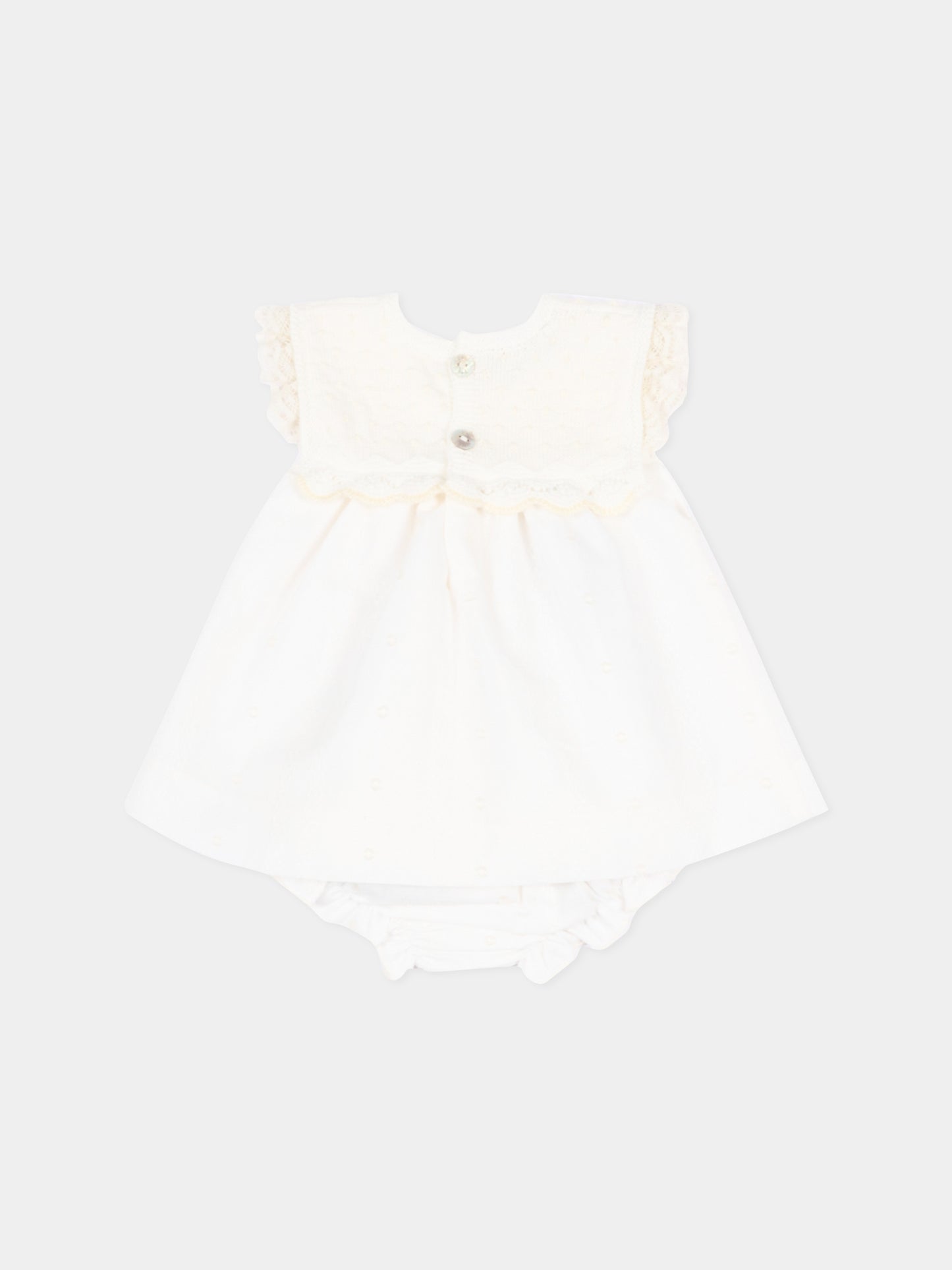 Abito elegante avorio per neonata,Paz Rodríguez,127 123238 6062 H82