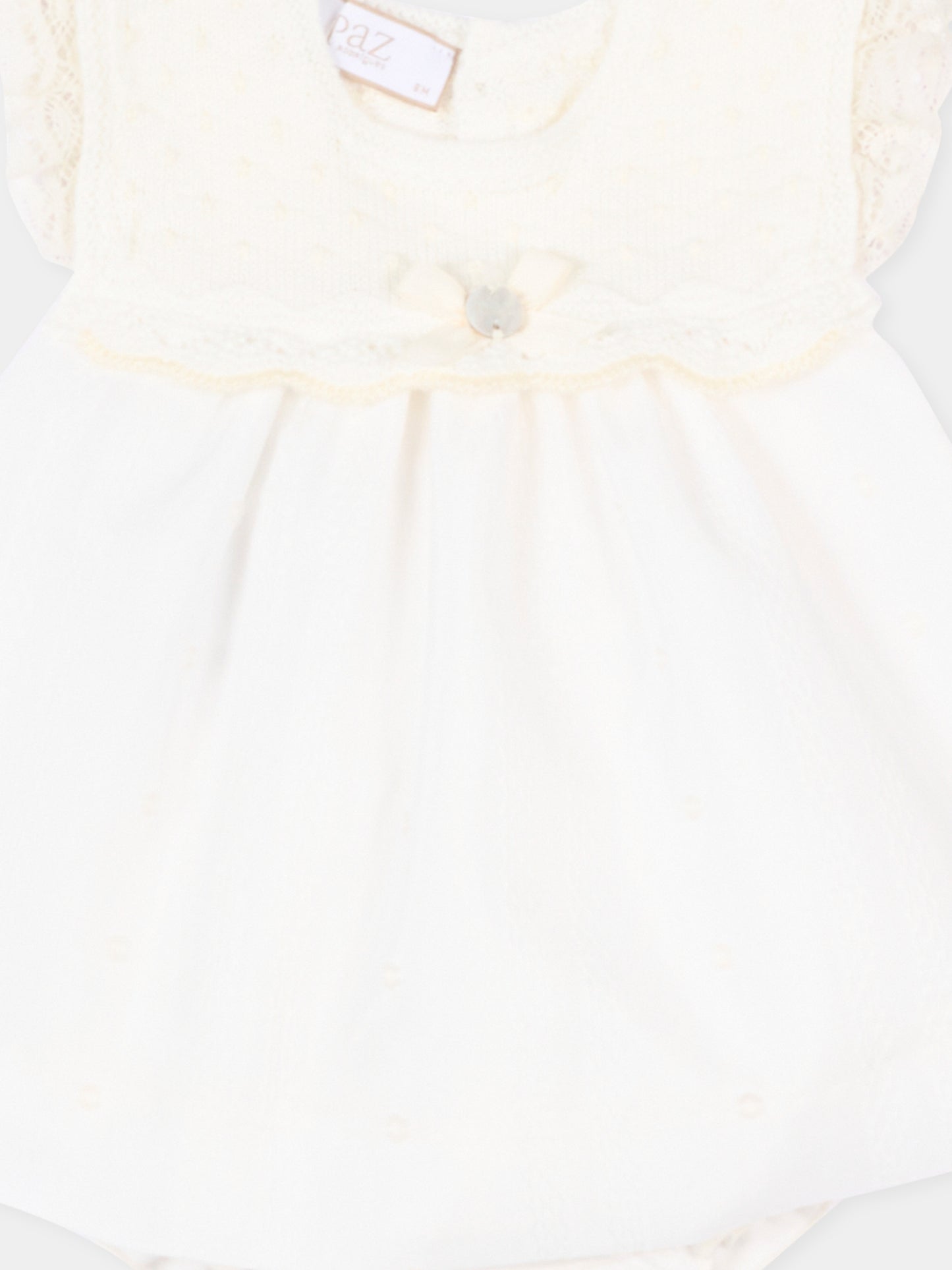 Abito elegante avorio per neonata,Paz Rodríguez,127 123238 6062 H82