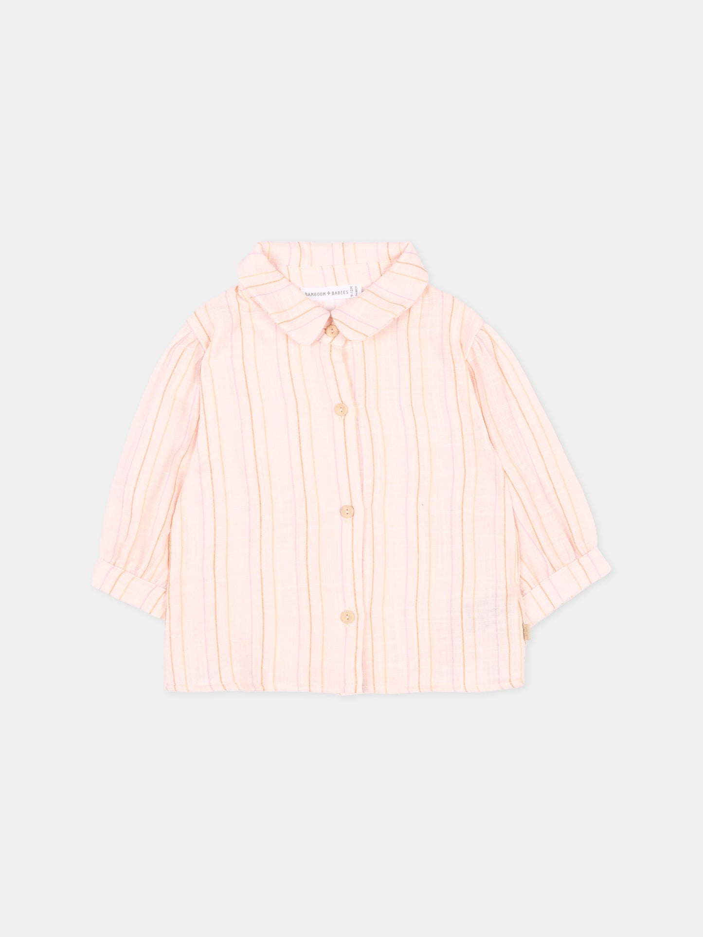 Camicia rosa a righe per neonata,Bamboom,1105TE00070 STRIPE PINK