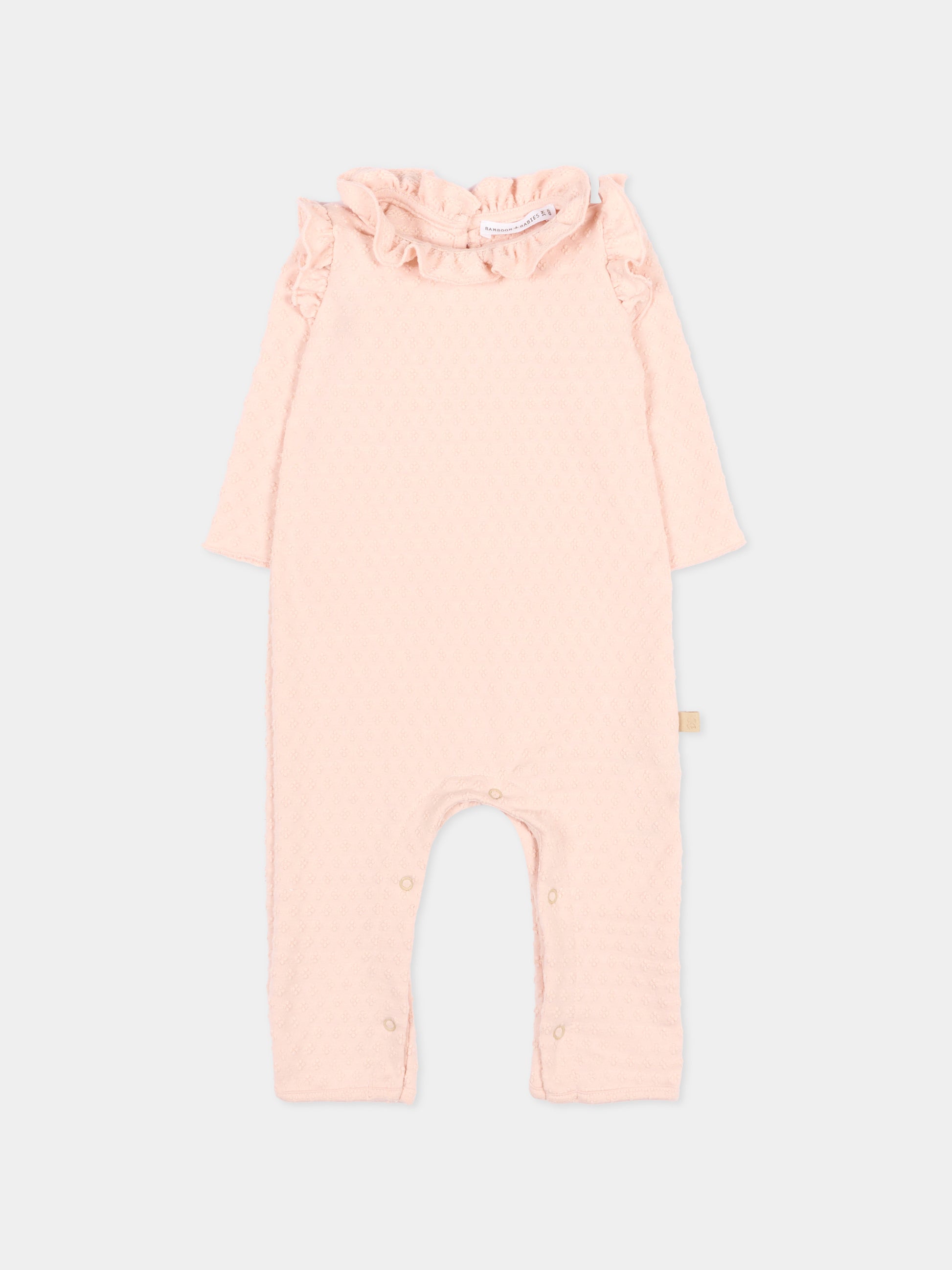 Tutina rosa per neonata con ruches,Bamboom,1111TE00073 PINK BLOOM