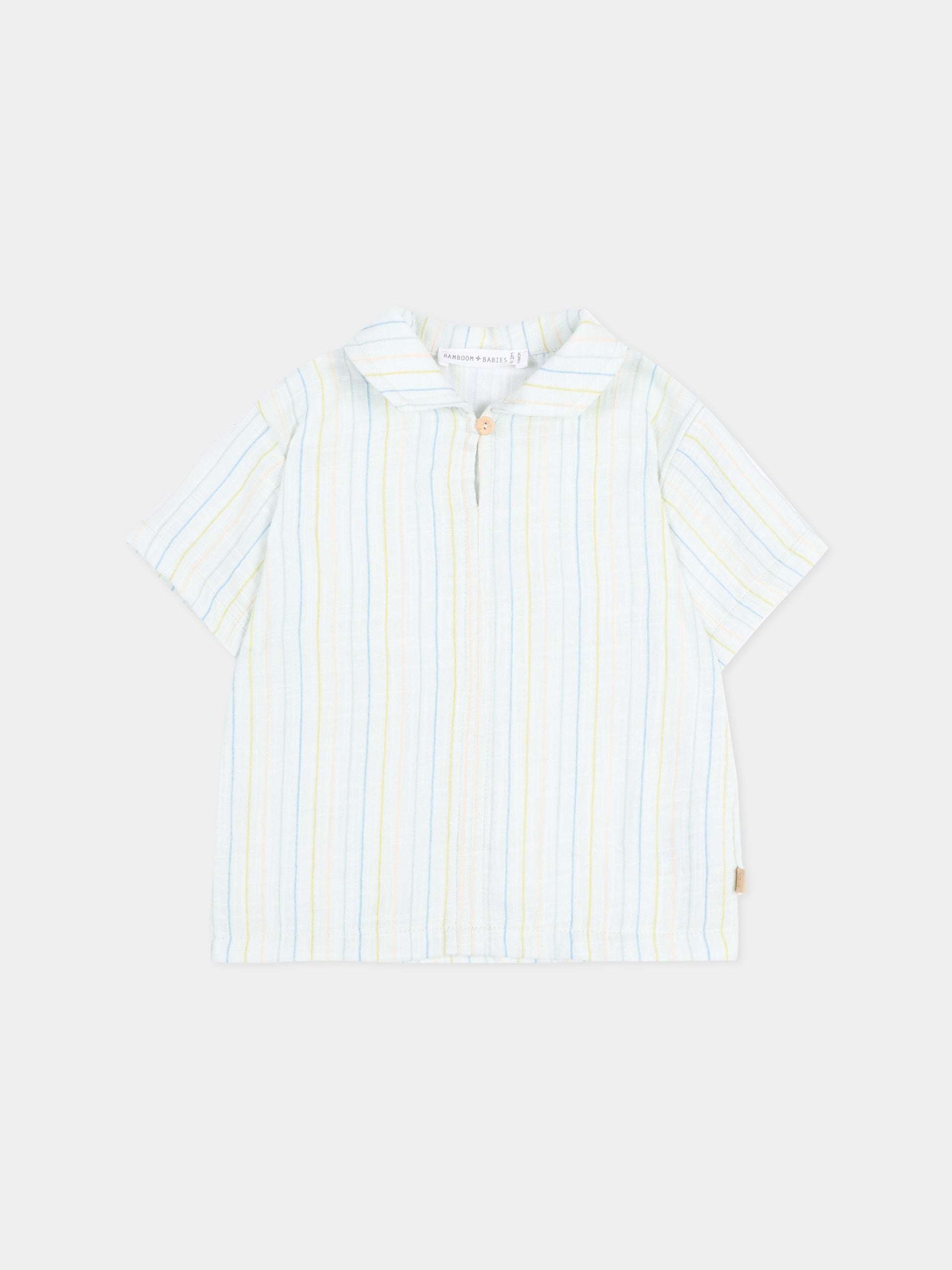 Camicia azzurra a righe per neonato,Bamboom,1117TE00070 STRIPE ACQUA