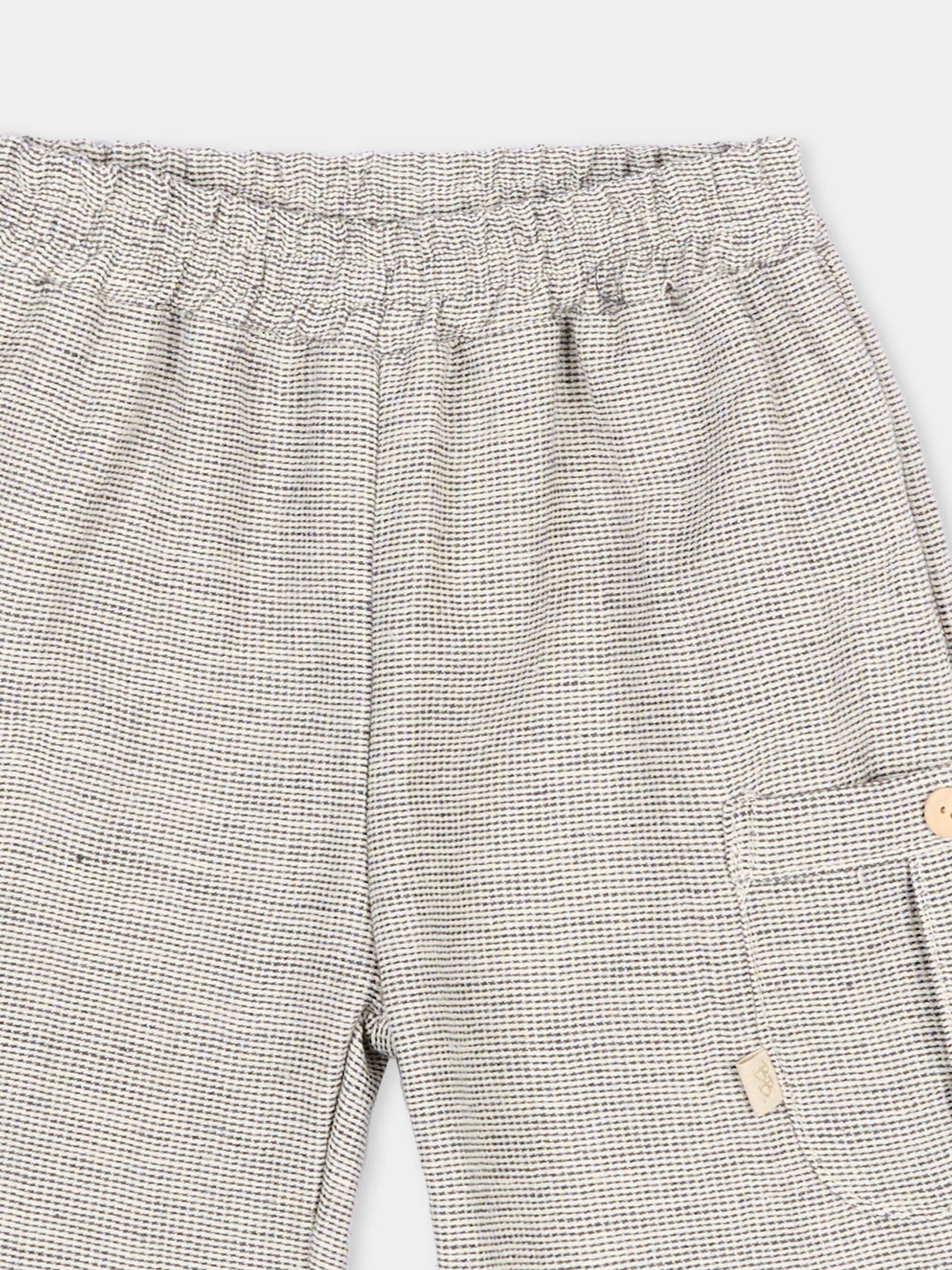 Shorts blu per neonato con tasche,Bamboom,1126TE00076 BLUE