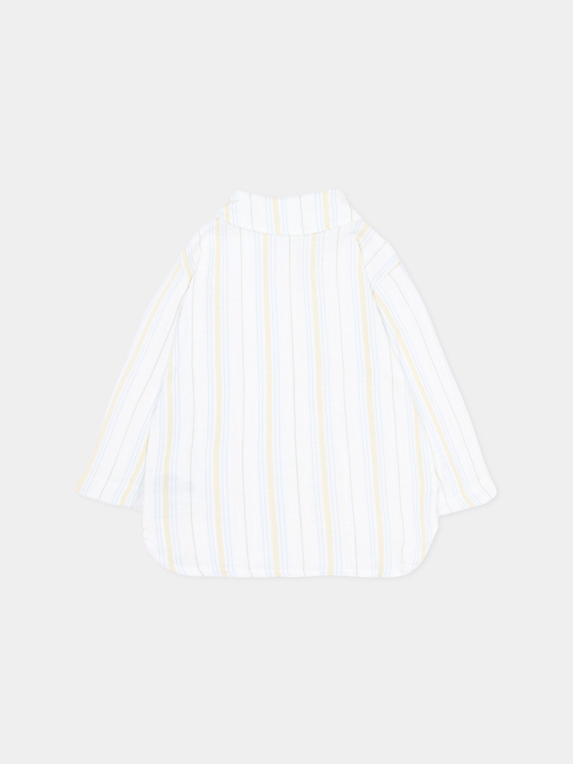 Camicia bianca a righe per neonato,Bamboom,1129TE00070 STRIPE WHITE/BLU