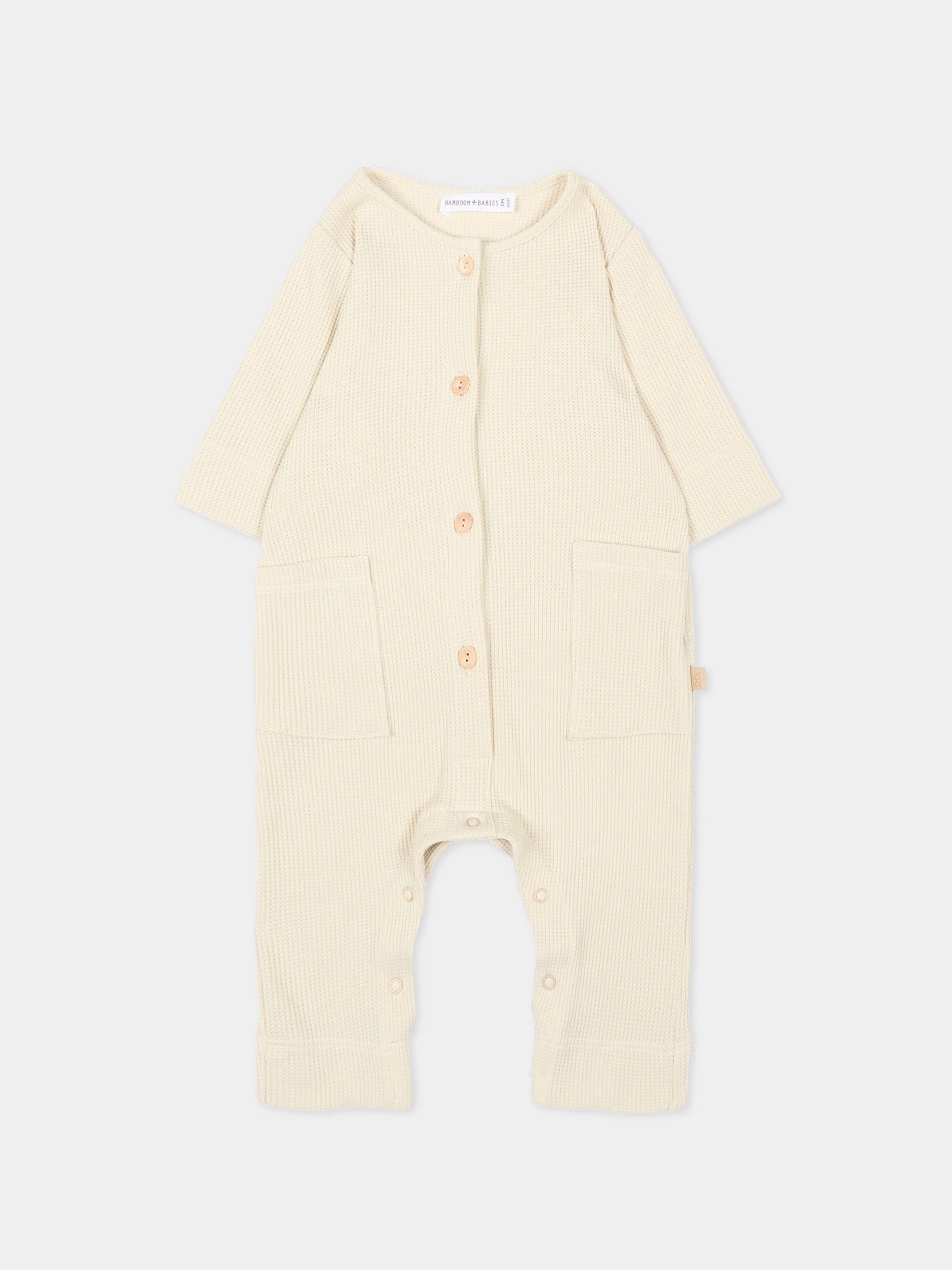 Tutina beige per neonati,Bamboom,1156TE00072 ALMOND CREAM