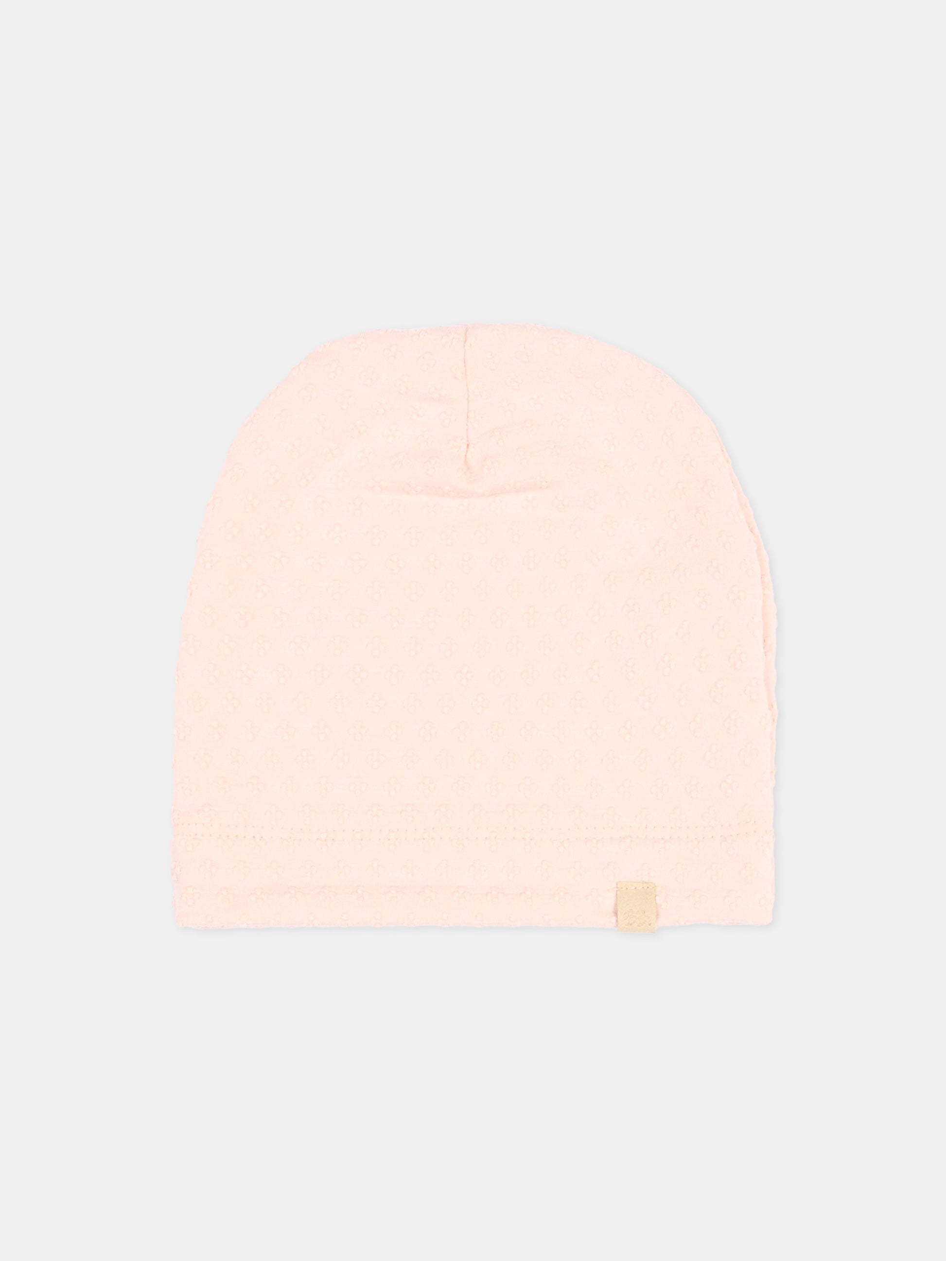Berretto rosa per neonata jacquard,Bamboom,1158TE00073 PINK BLOOM