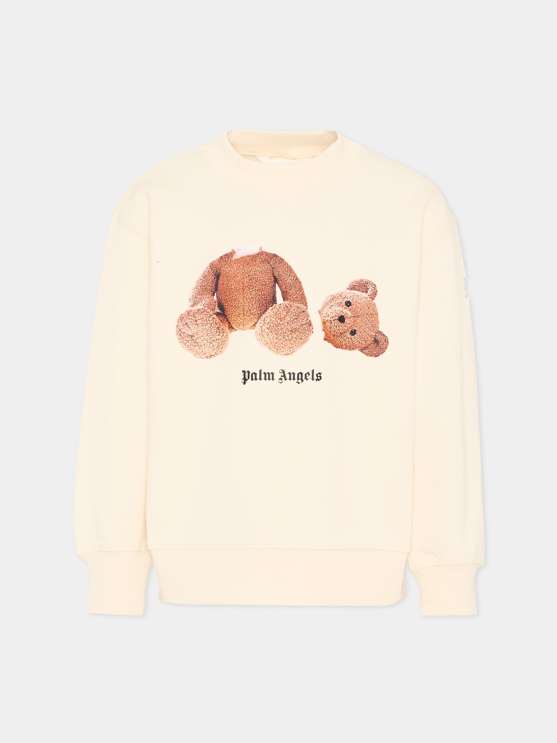 Felpa avorio Palm Angels per bambini,Palm Angels,PBBA012S26FLE002 002
