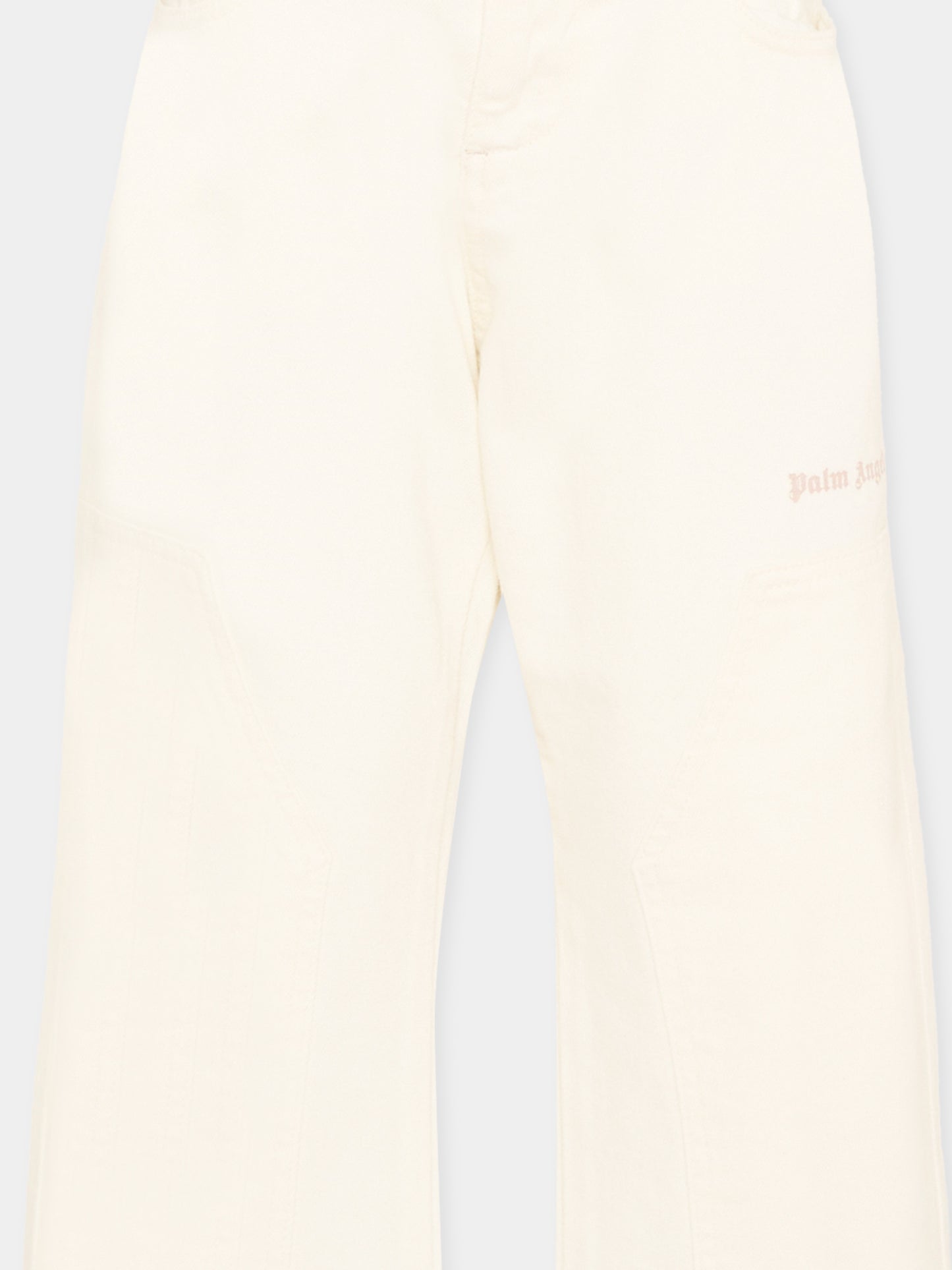 Jeans bianco per bambino con logo,Palm Angels,PBCA01HS26FAB001 002
