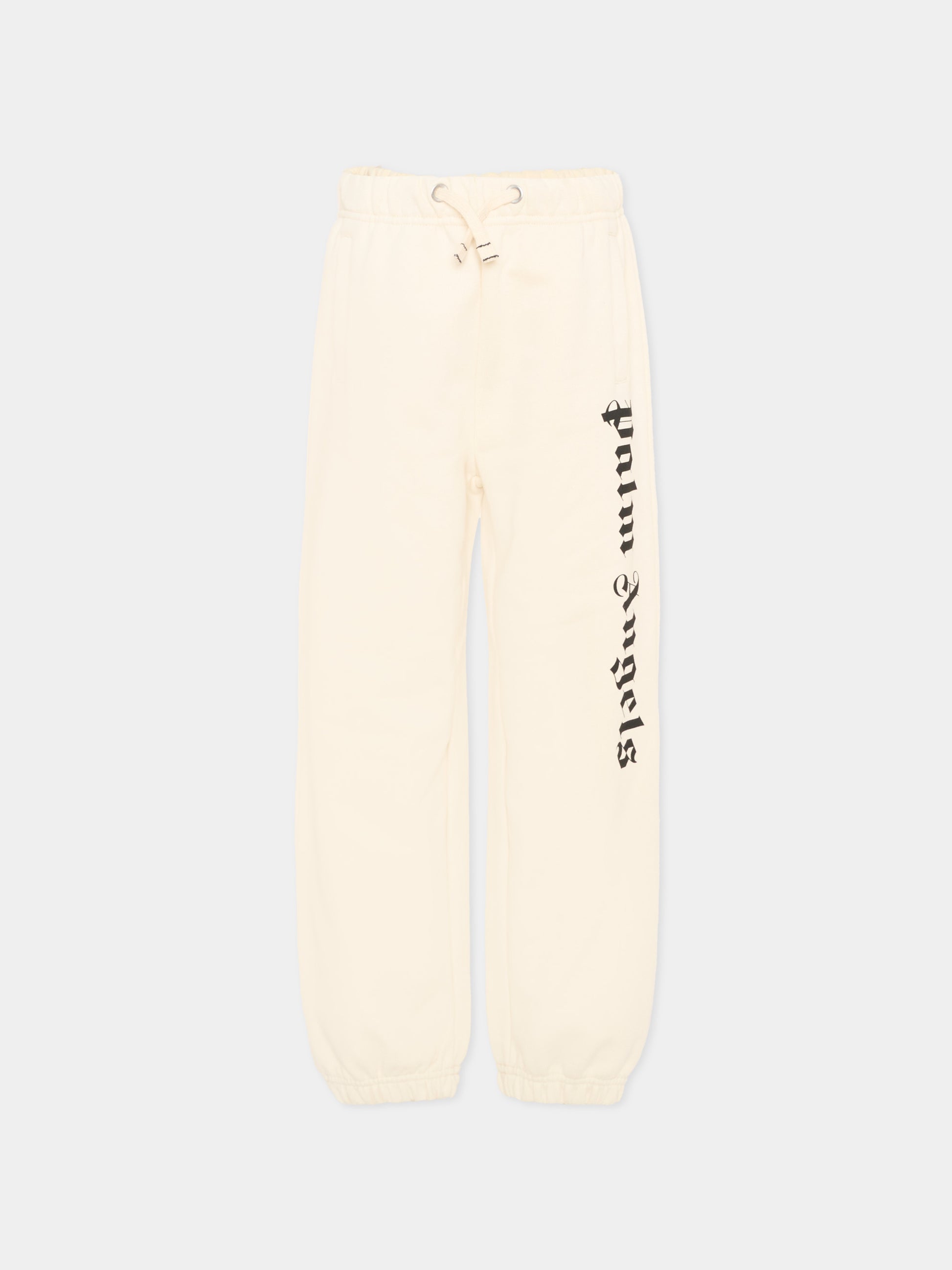 Pantaloni sportivi avorio Palm Angels,Palm Angels,PBCH008S26FLE001 002
