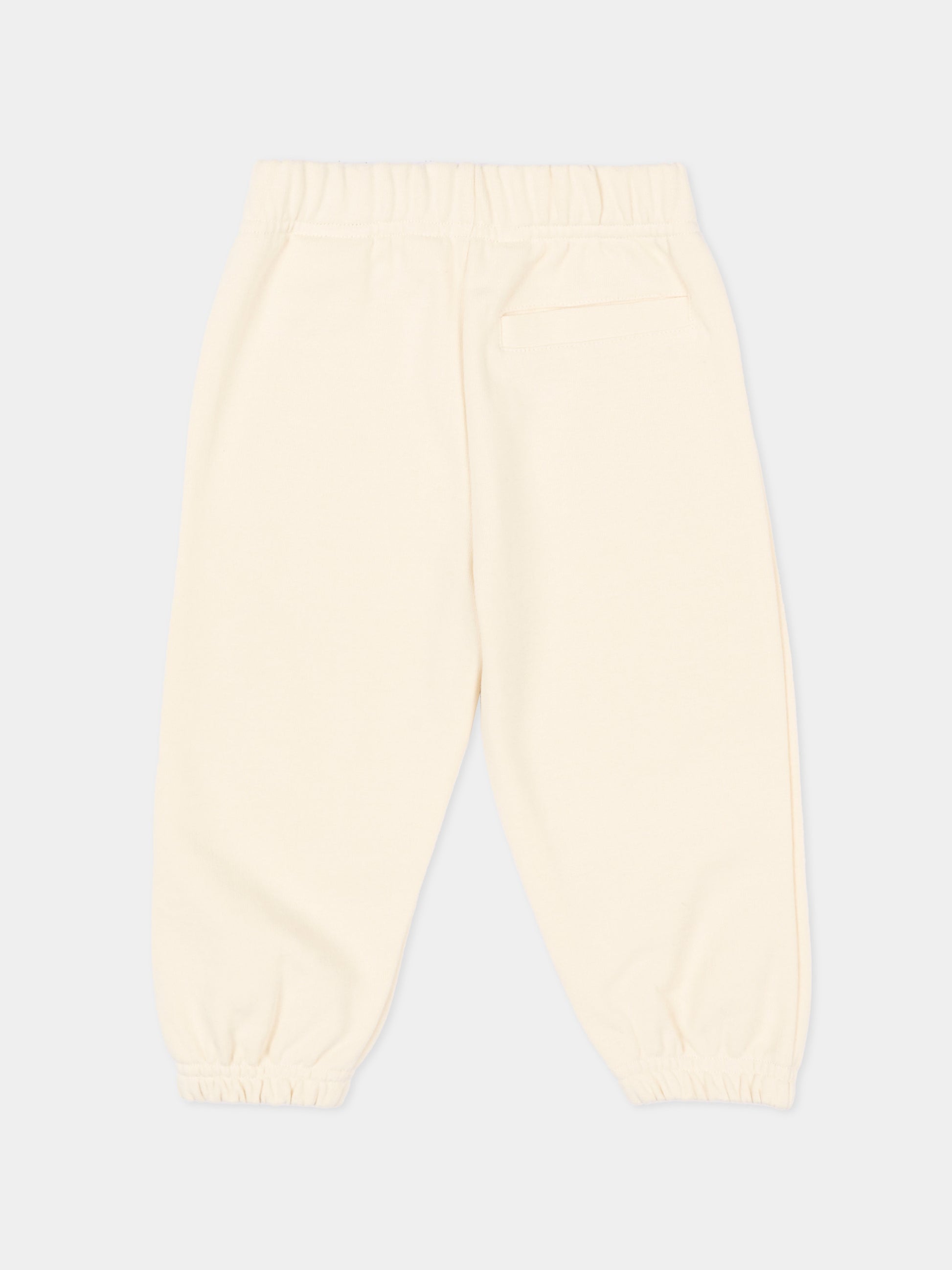 Pantaloni sportivi avorio per neonata con logo,Palm Angels,PGXD002S26FLE001 002