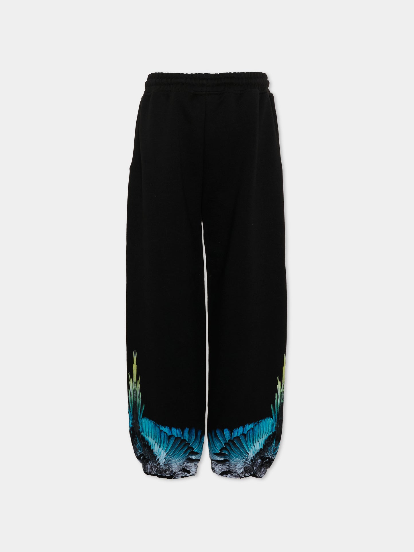 Pantaloni sportivi neri con ali per bambino,County Of Milan Kids,S6CMJBFP015 110