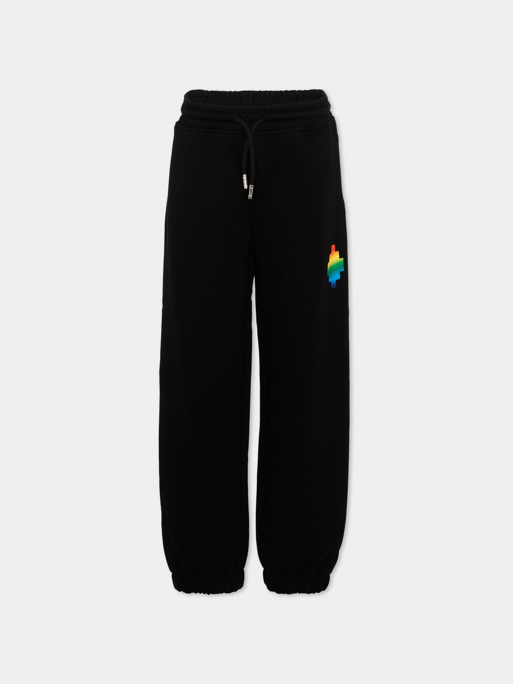 Pantaloni sportivi nero per bambino con logo,County Of Milan Kids,S6CMJBFP032 110