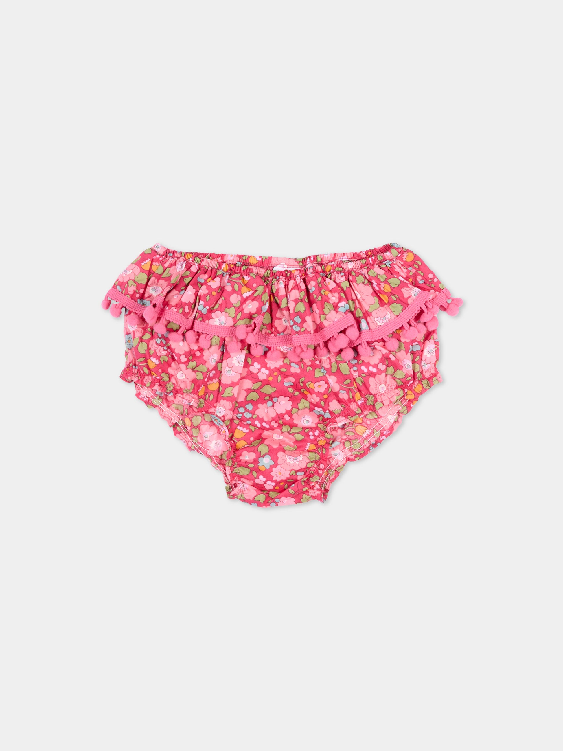 Slip bikini fucsia per neonata floreale,Pesciolino Rosso,N02 PONPON S 182