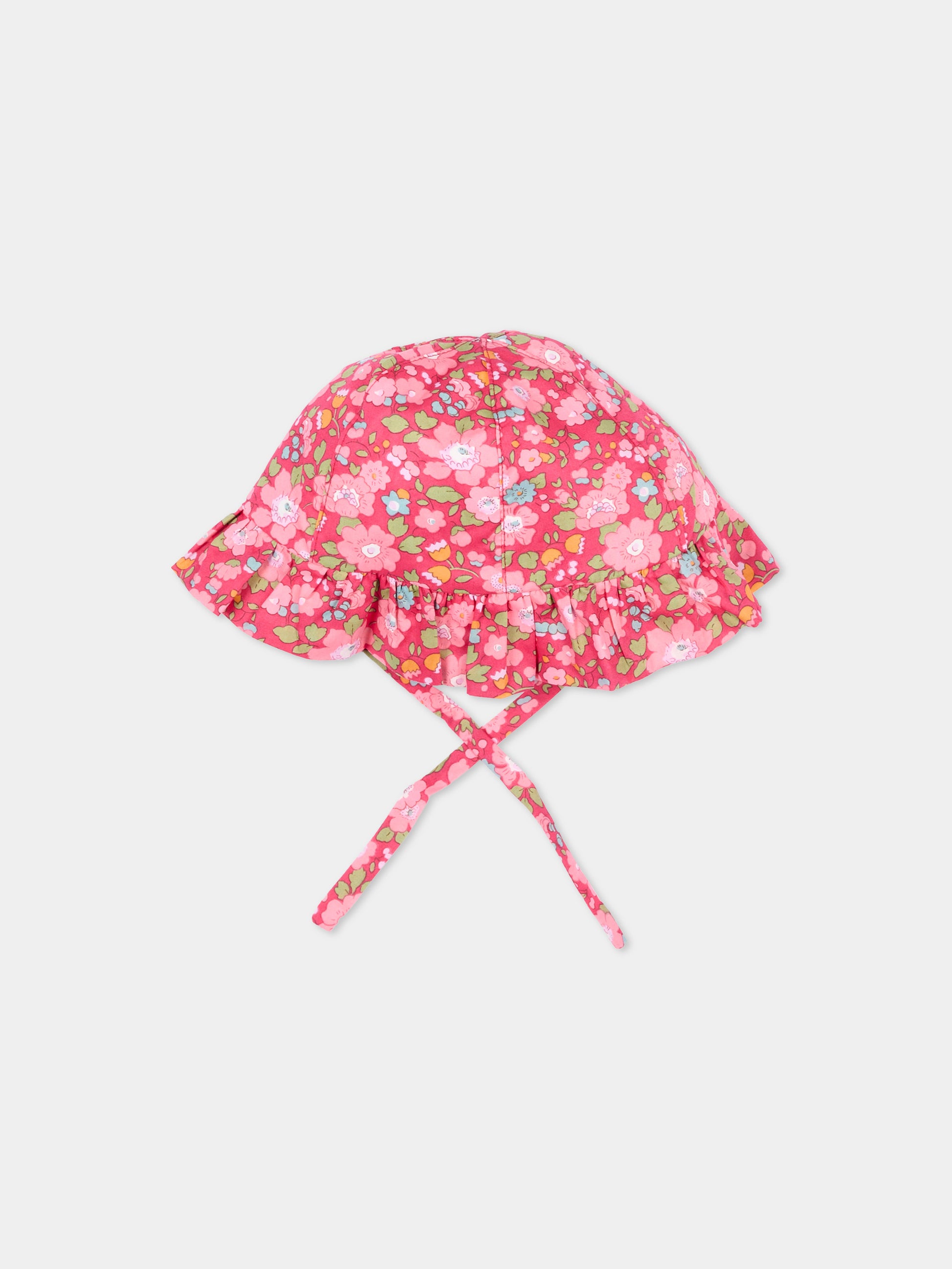 Cloche rossa floreale per neonata,Pesciolino Rosso,CP S 182